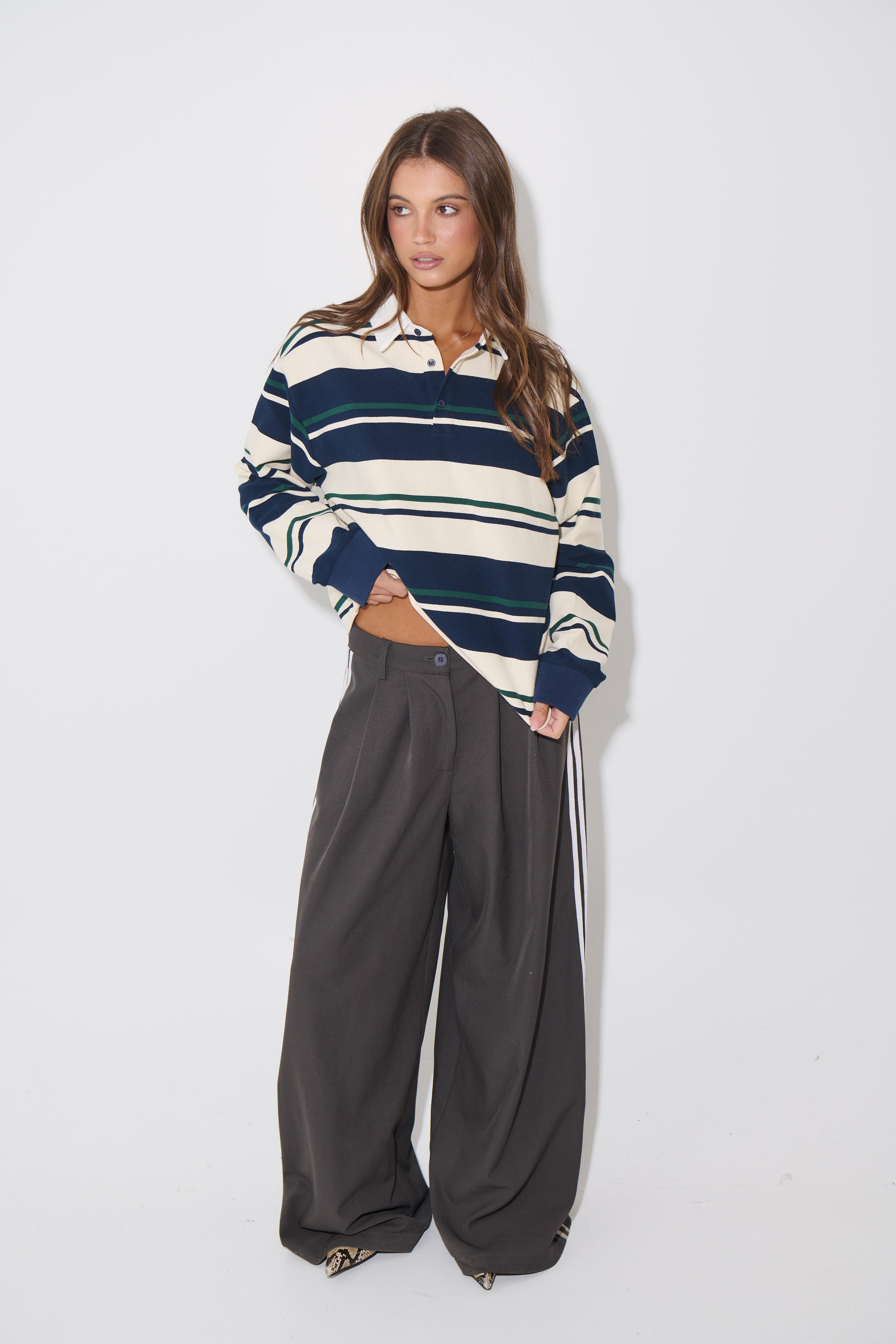 Preppy Jersey Midnight Stripe