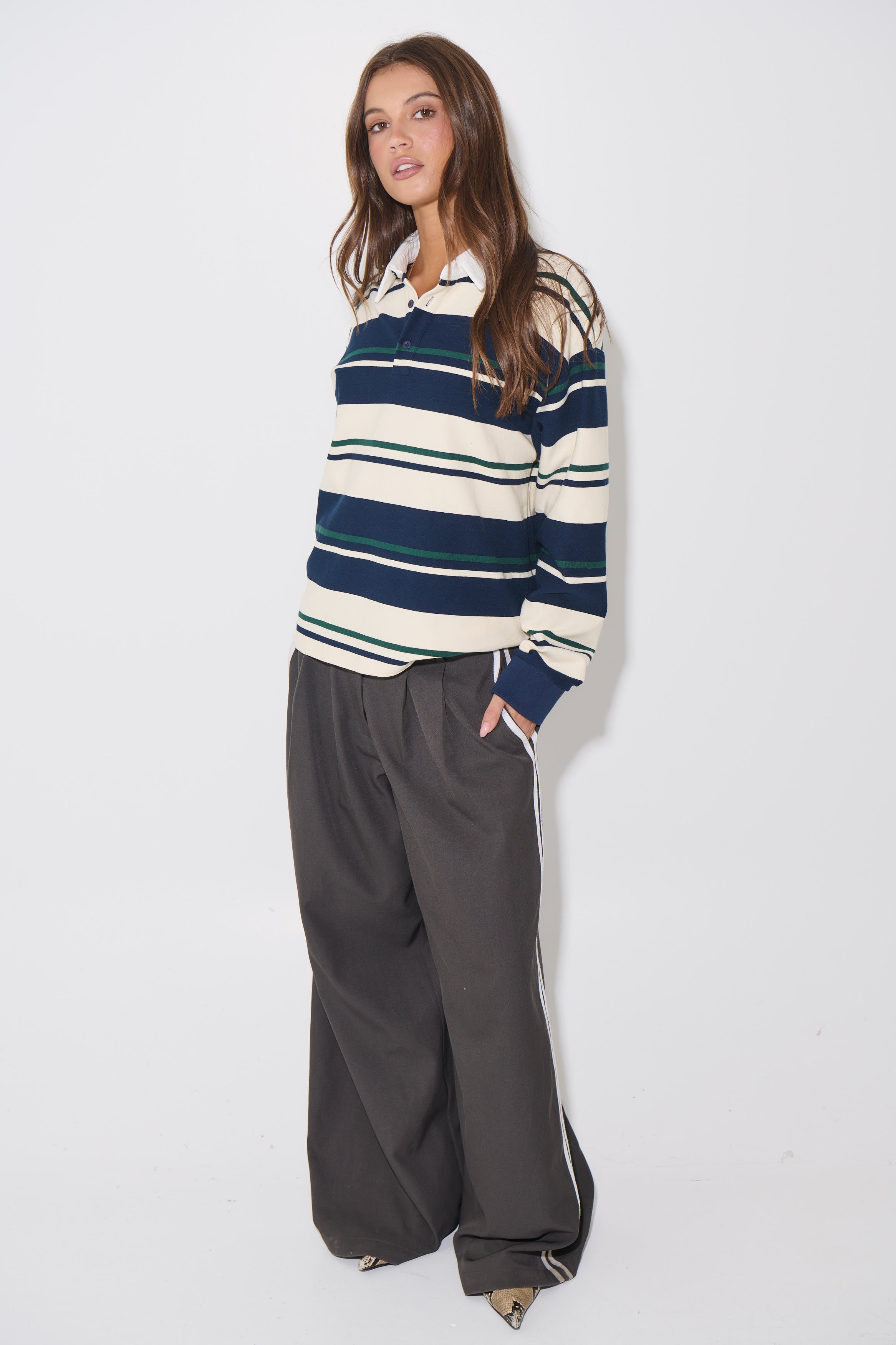 Preppy Jersey Midnight Stripe