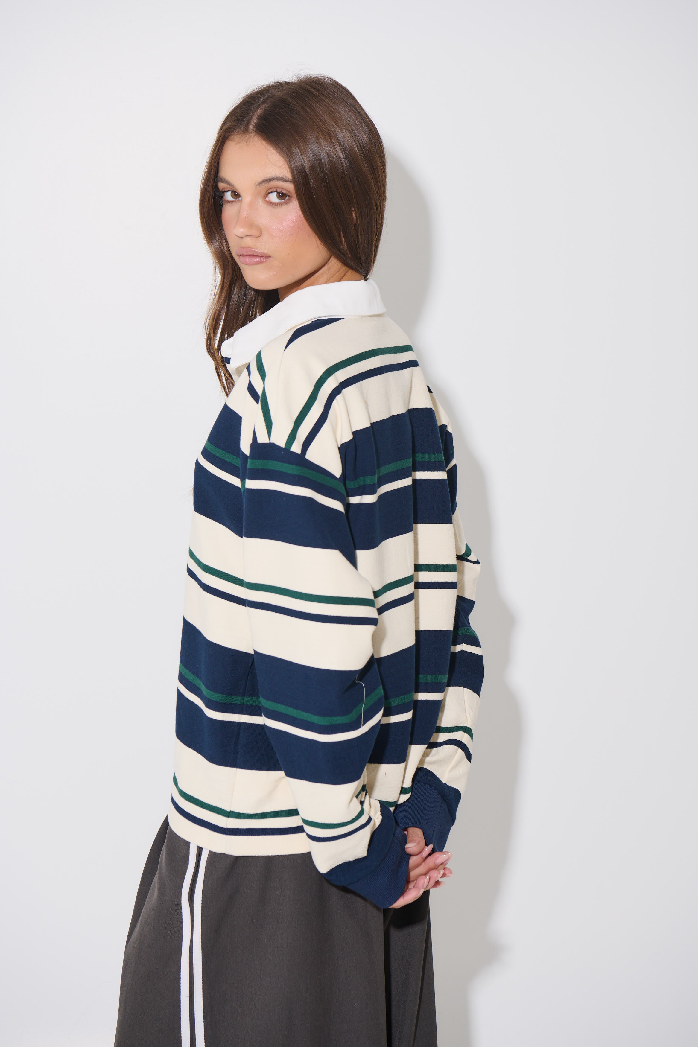 Preppy Jersey Midnight Stripe