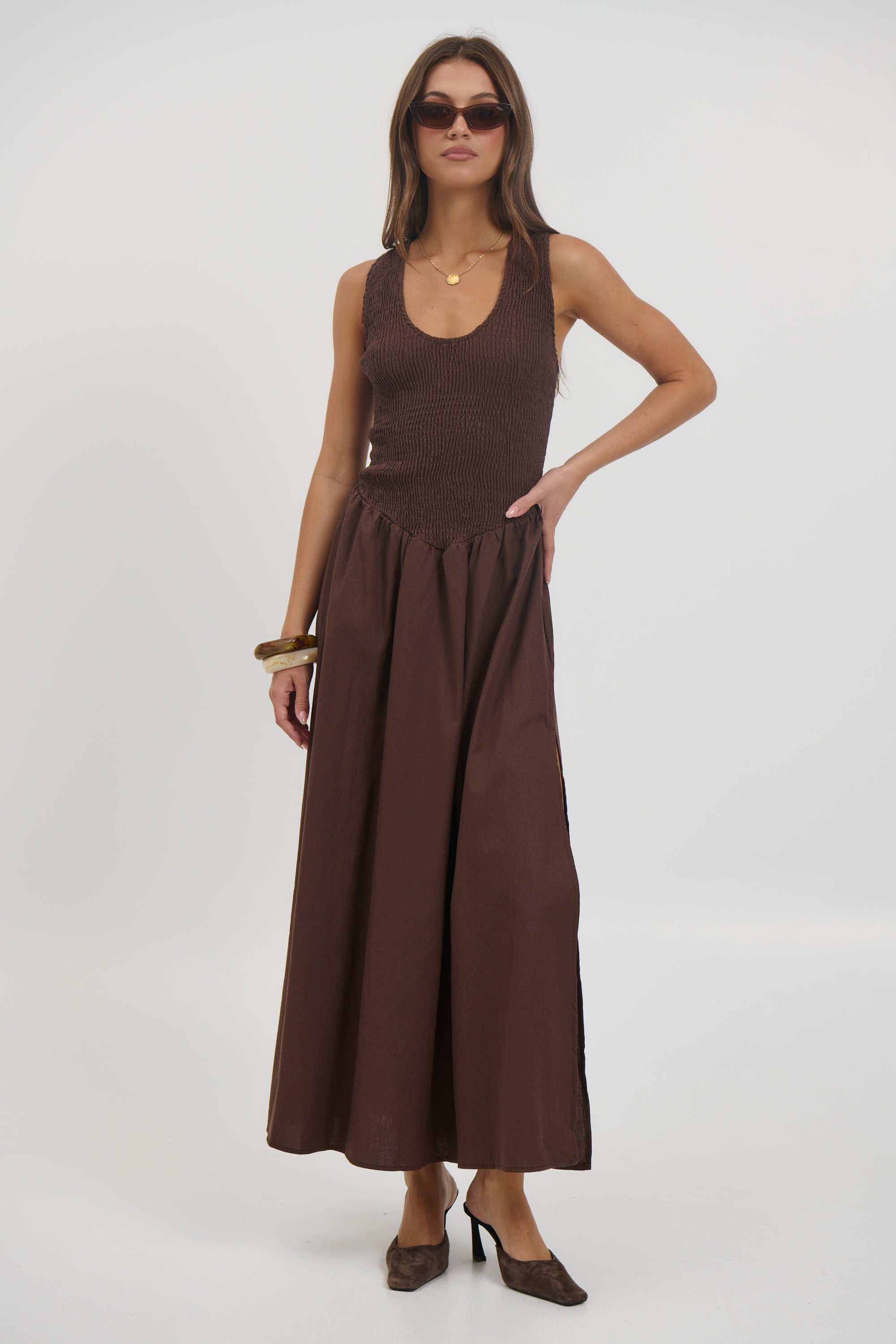 Destiny Maxi Dress Chocolate