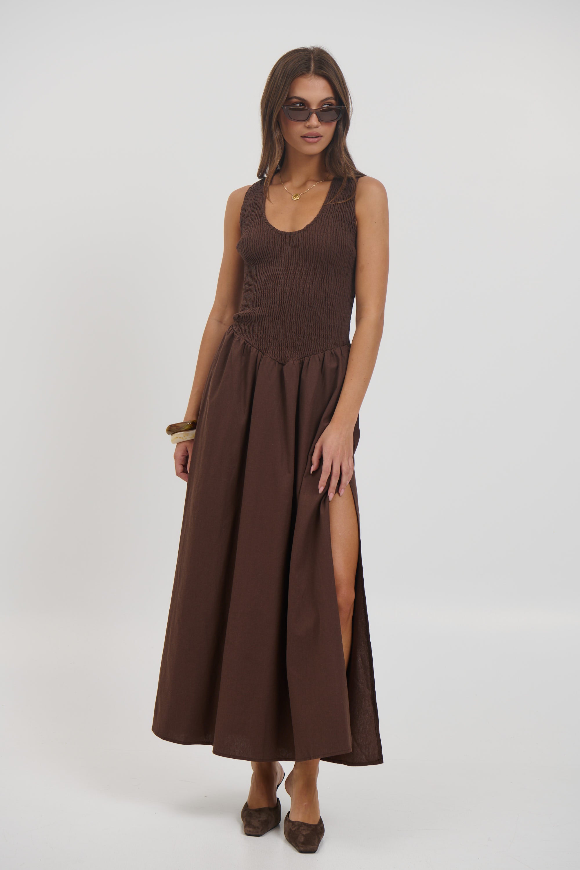 Destiny Maxi Dress Chocolate