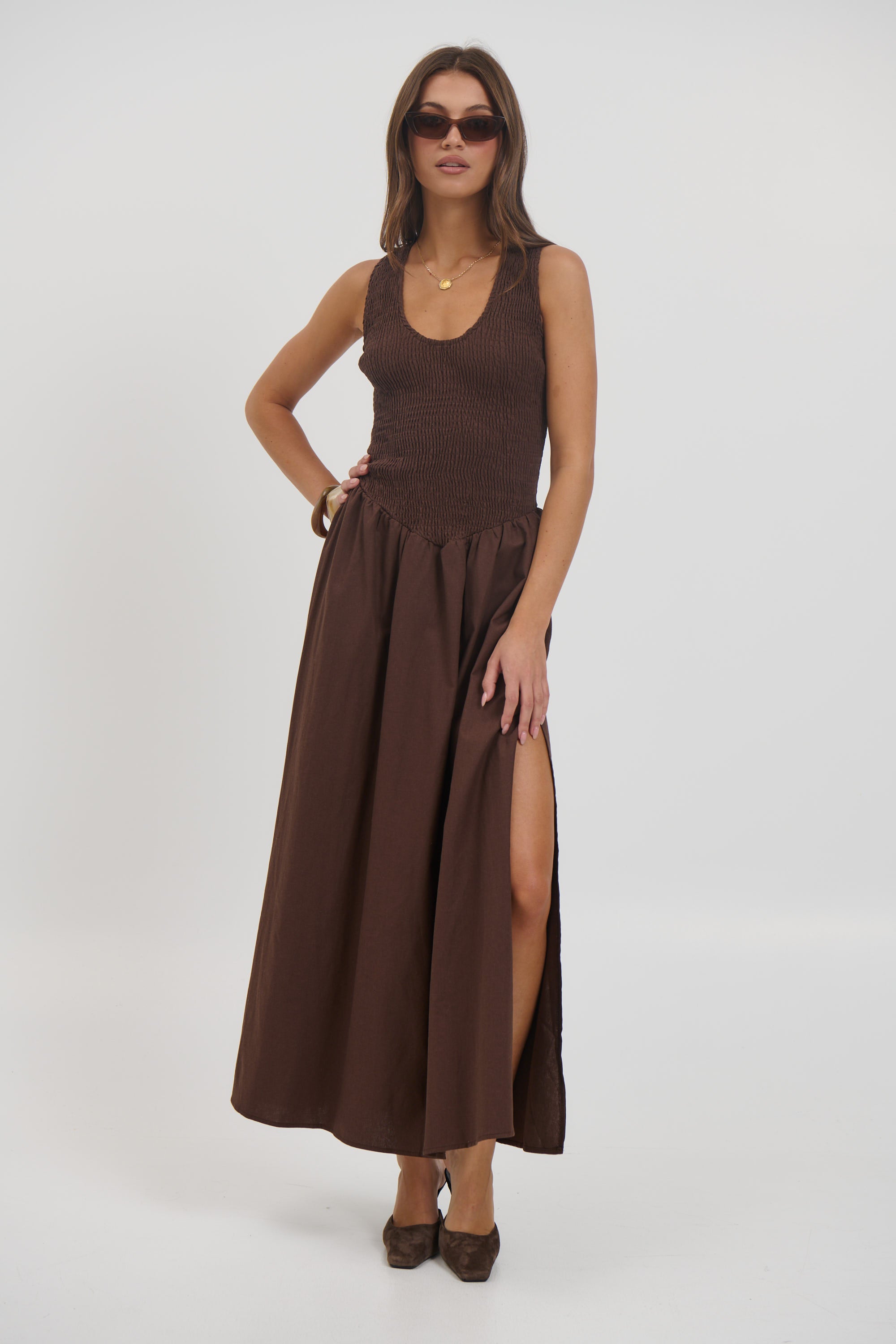 Destiny Maxi Dress Chocolate