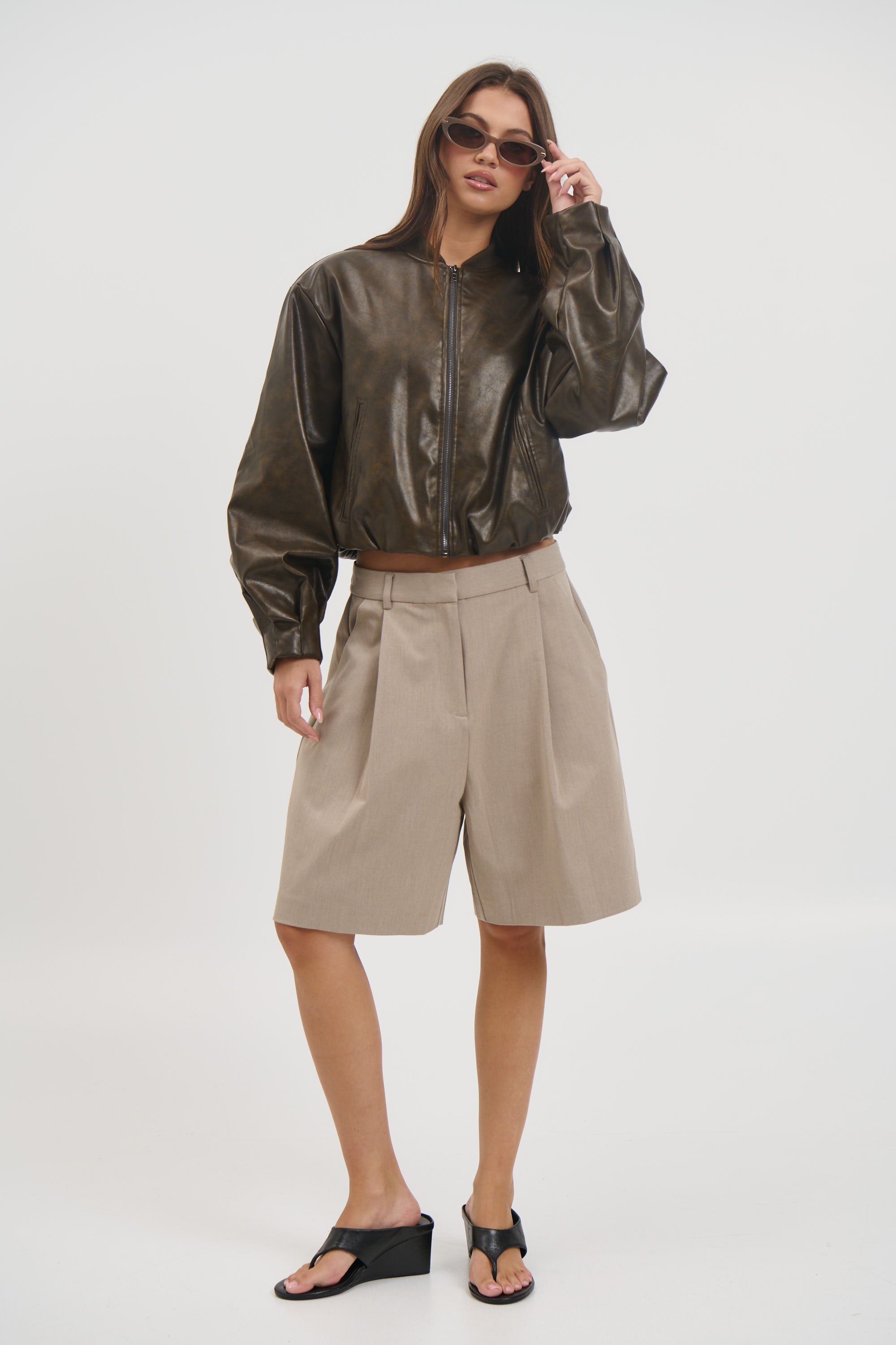 Clara Bomber Vintage Brown