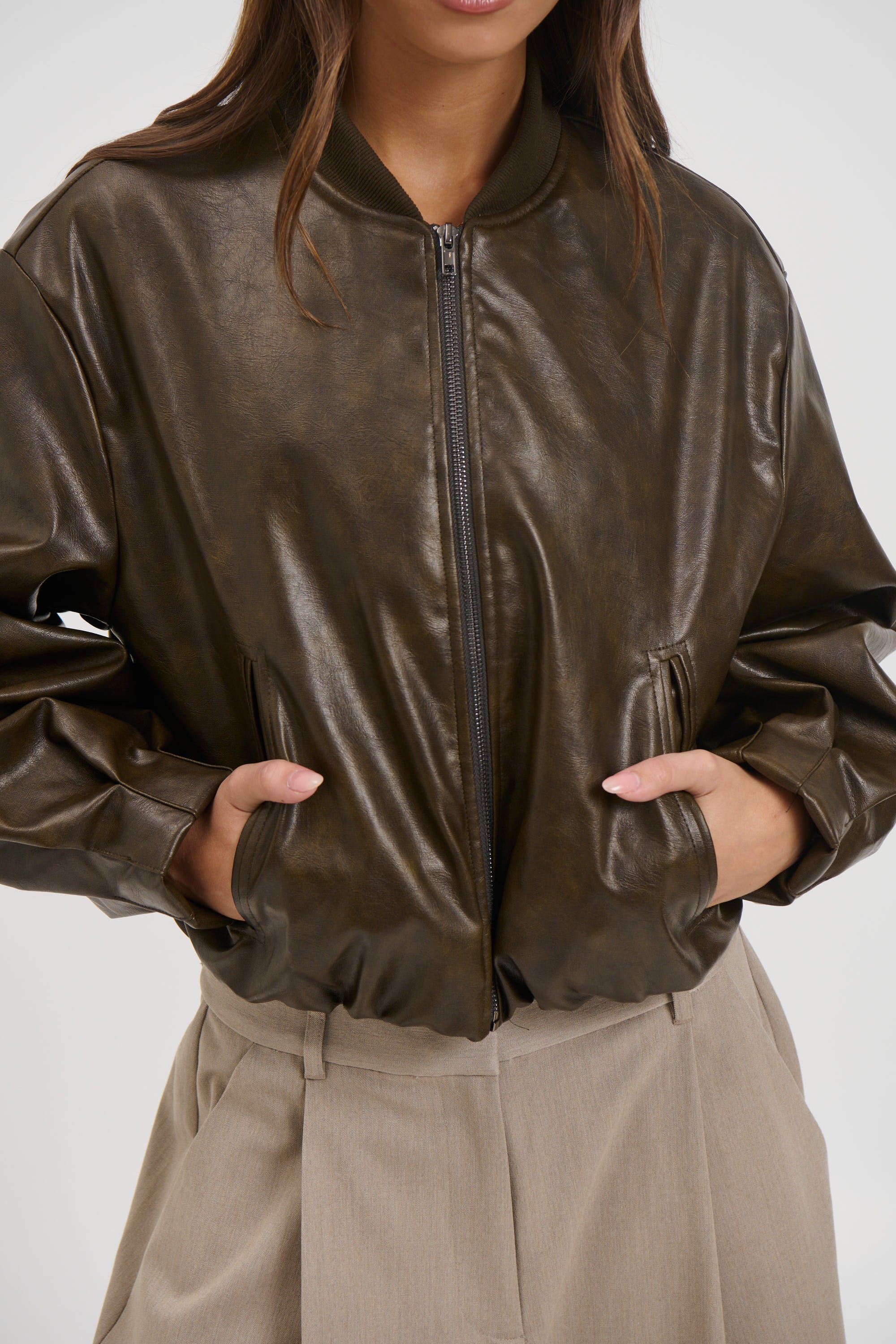 Clara Bomber Vintage Brown