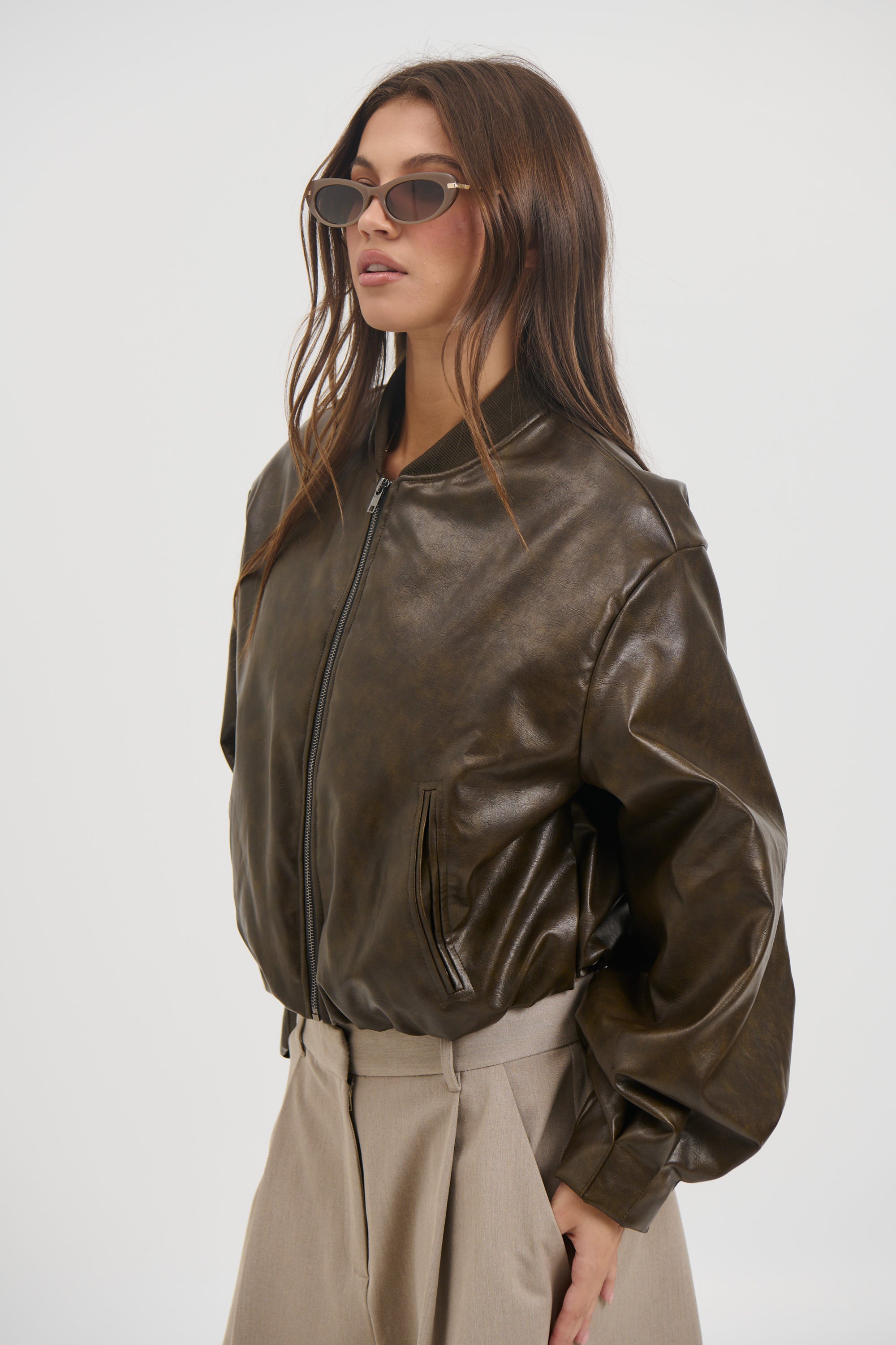 Clara Bomber Vintage Brown