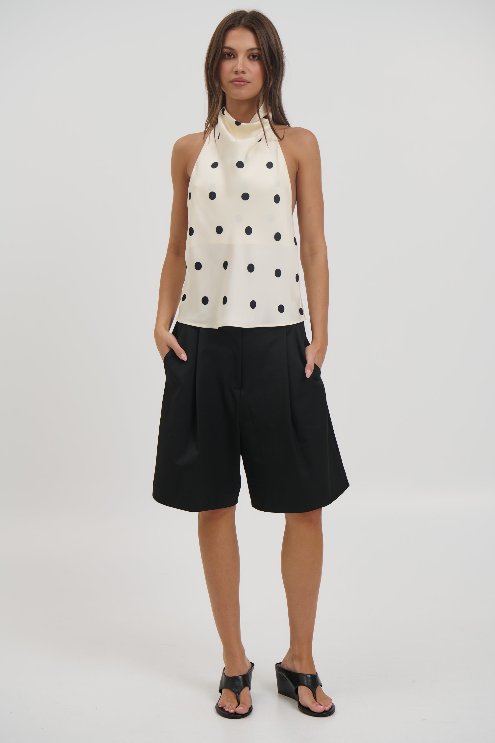 Ivy Halter Top Cream