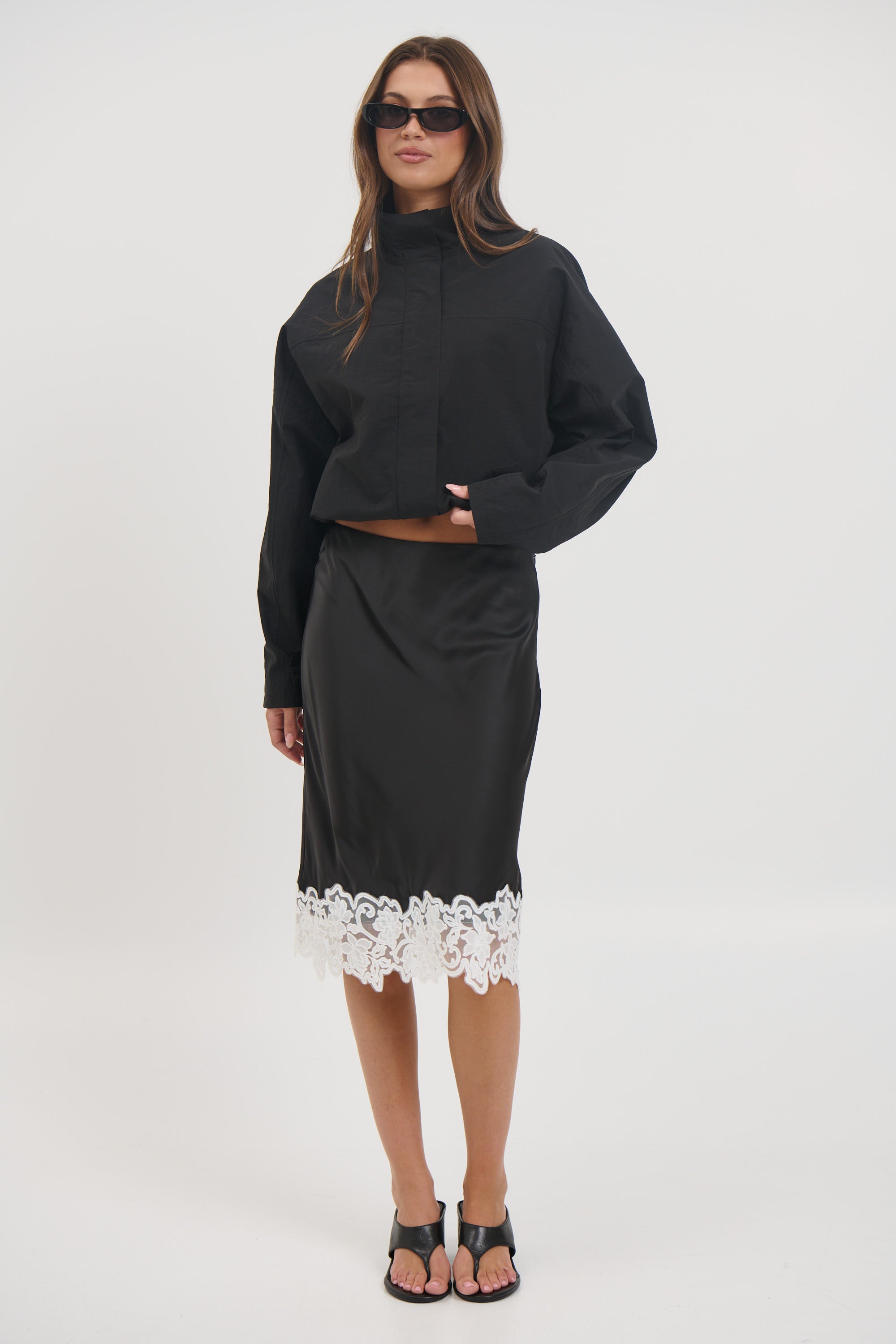 Anchored Midi Skirt Noir