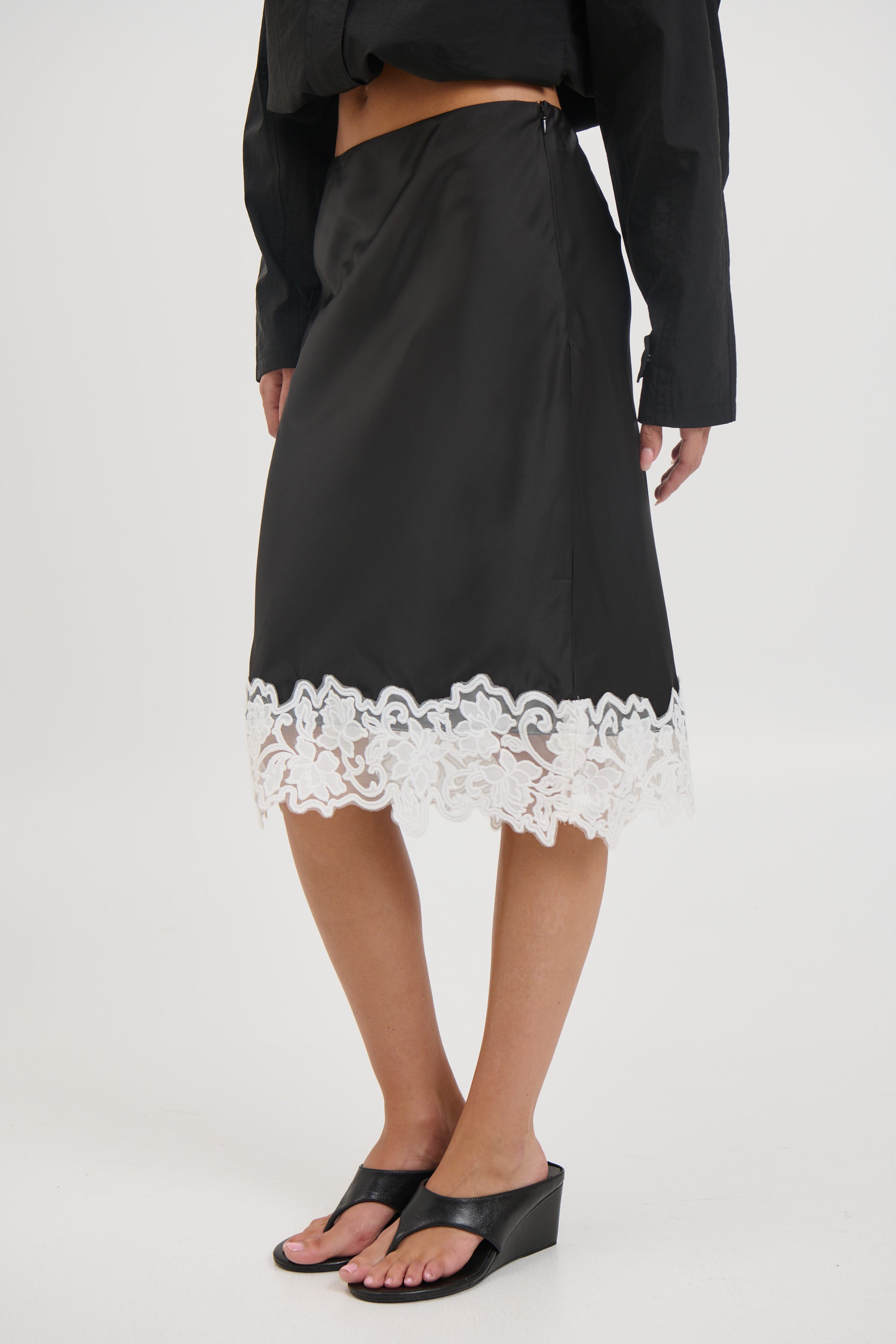 Anchored Midi Skirt Noir