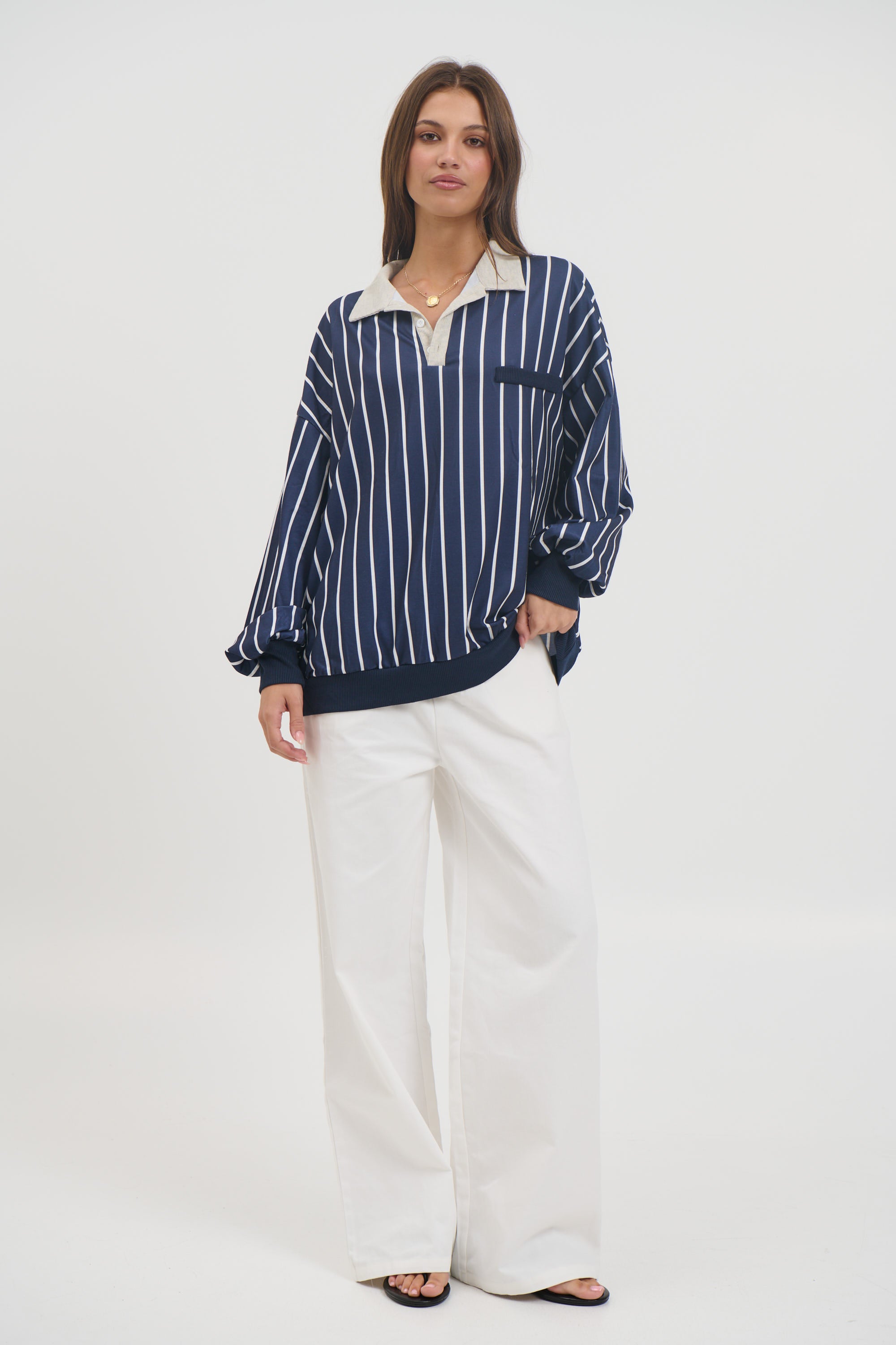 Amina Sweater Navy - FINAL SALE