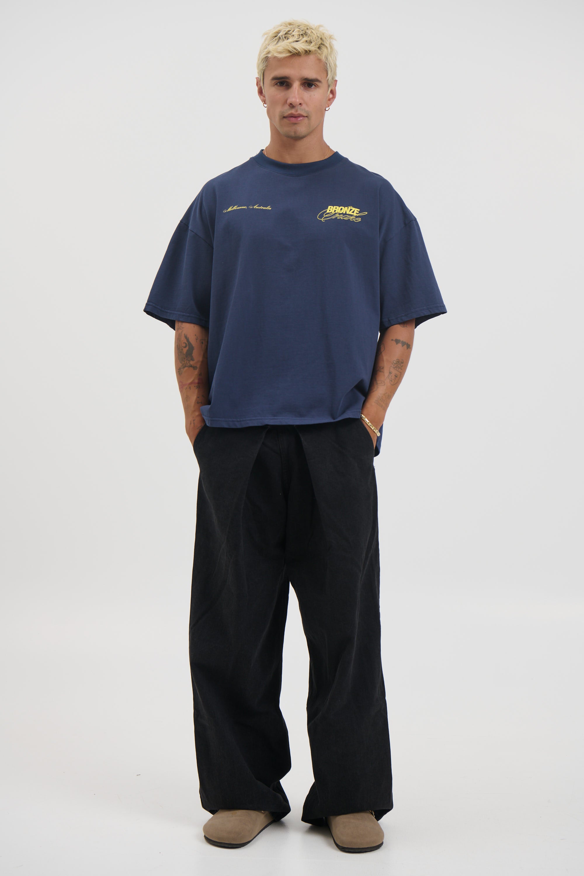 Bronze Snake Signature Tee Navy