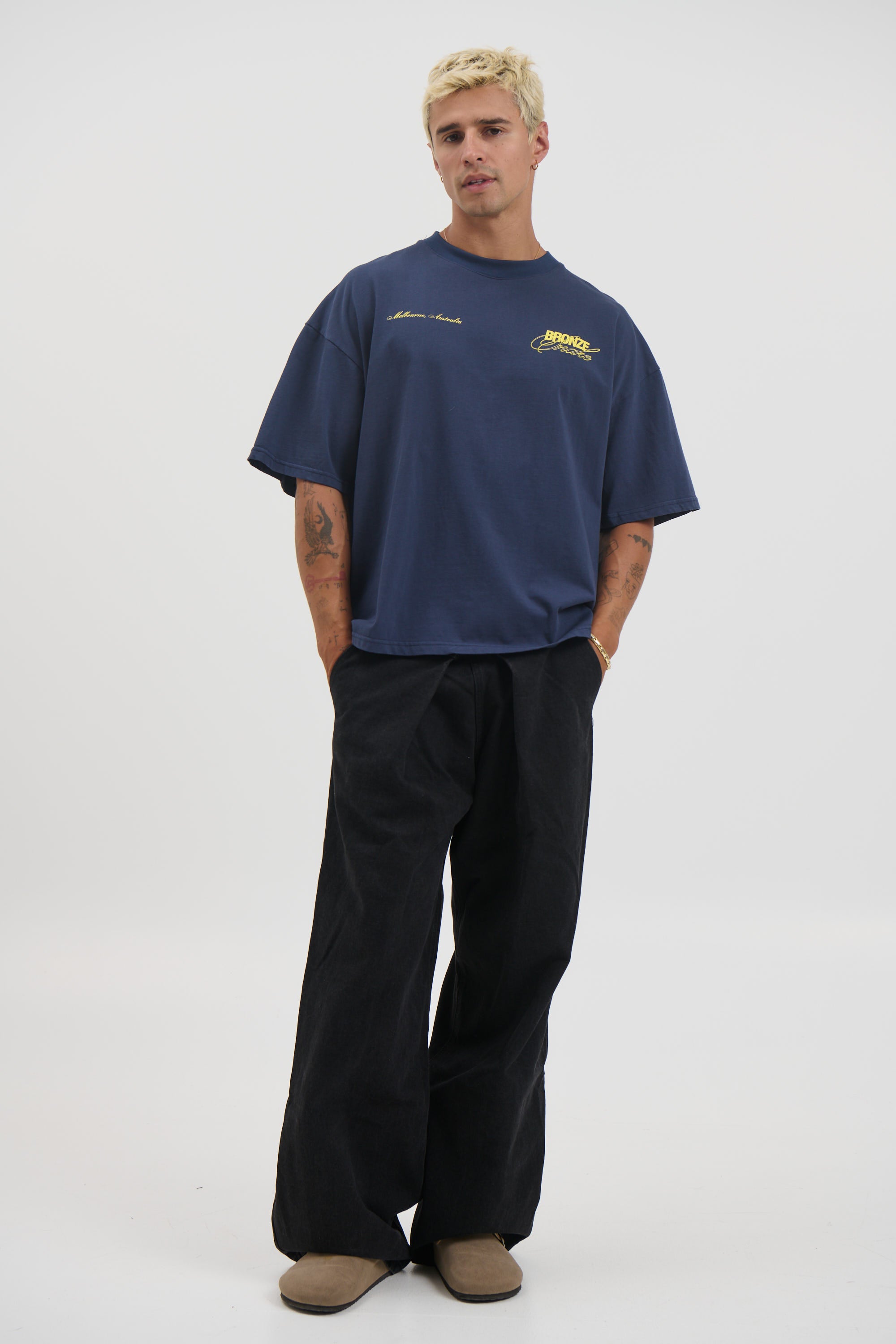 Bronze Snake Signature Tee Navy