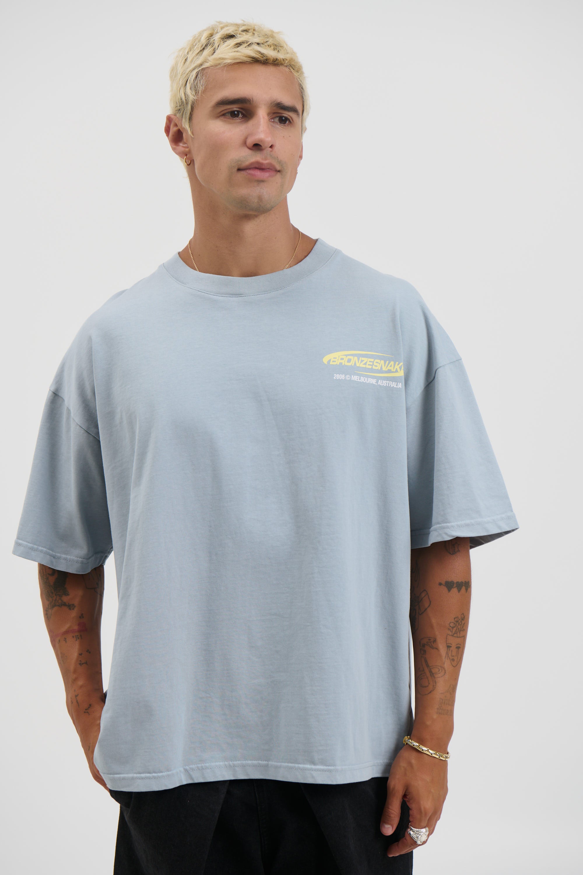 Bronze Snake Classic Tee Blue