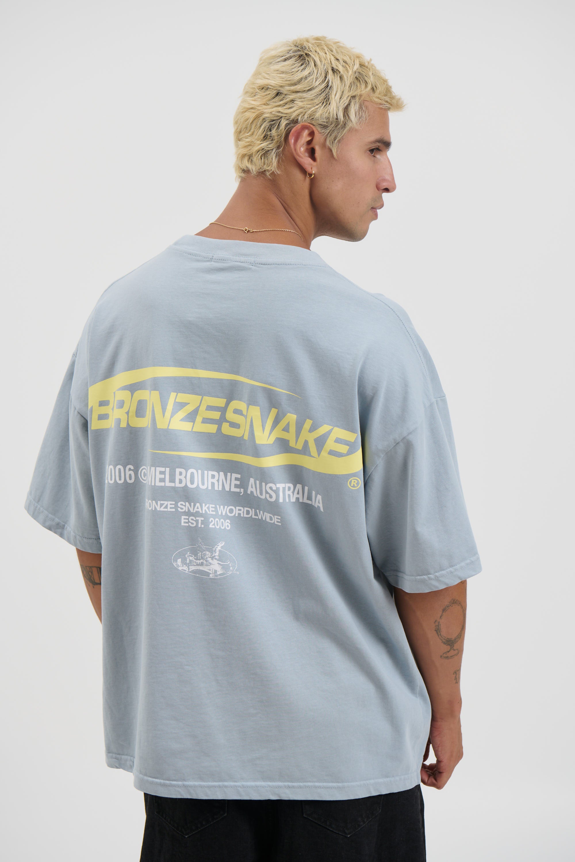 Bronze Snake Classic Tee Blue