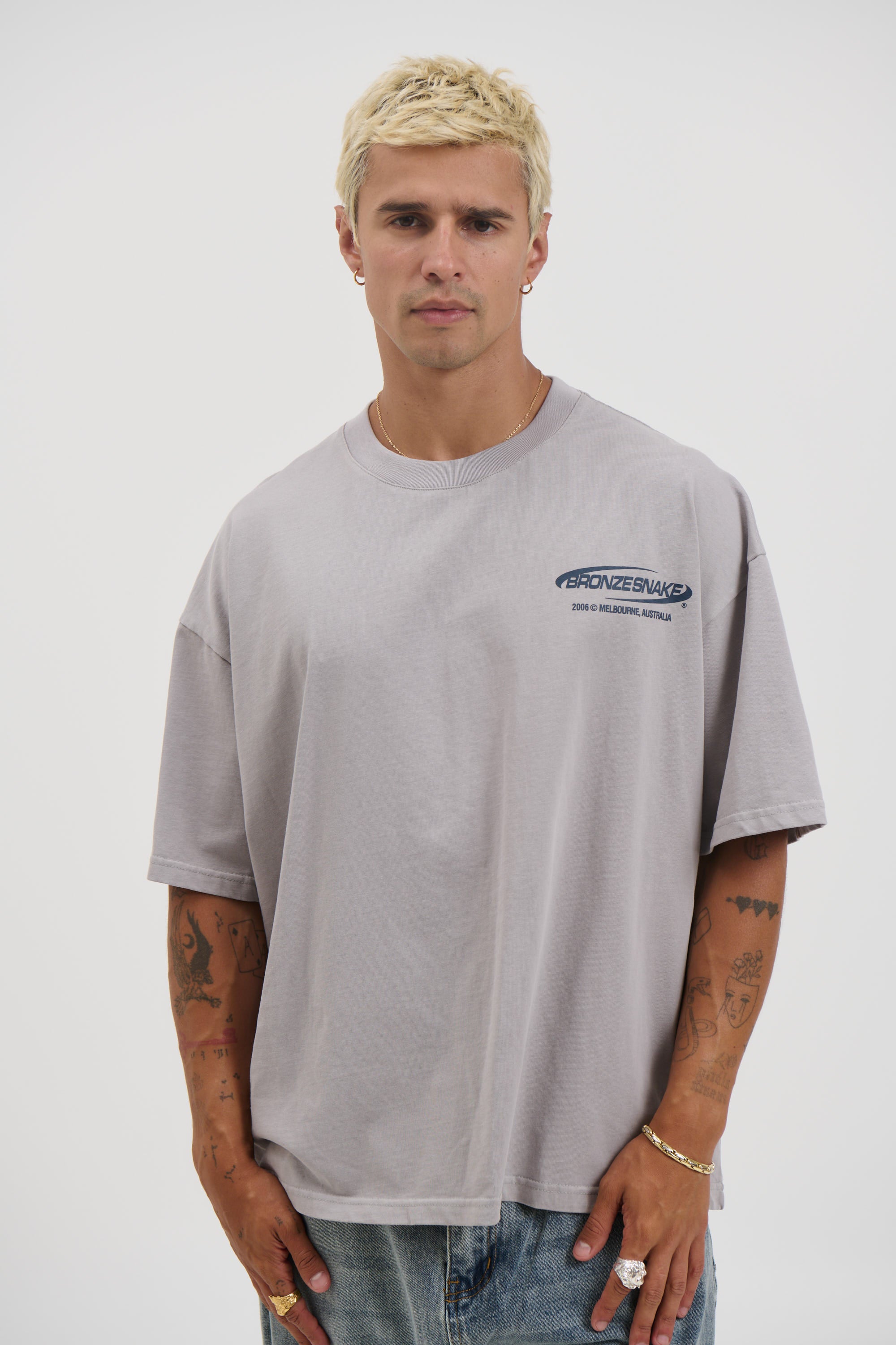 Bronze Snake Classic Tee Grey