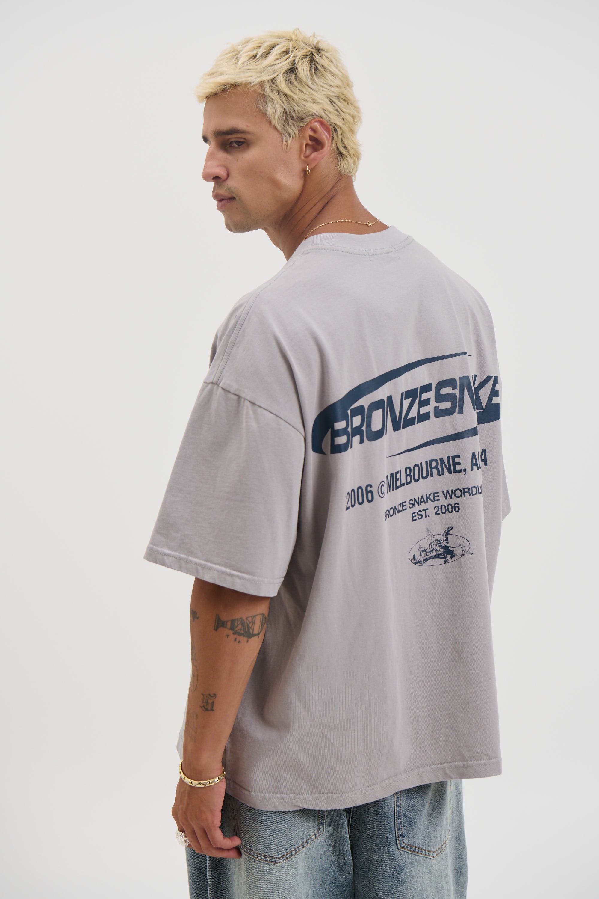 Bronze Snake Classic Tee Grey