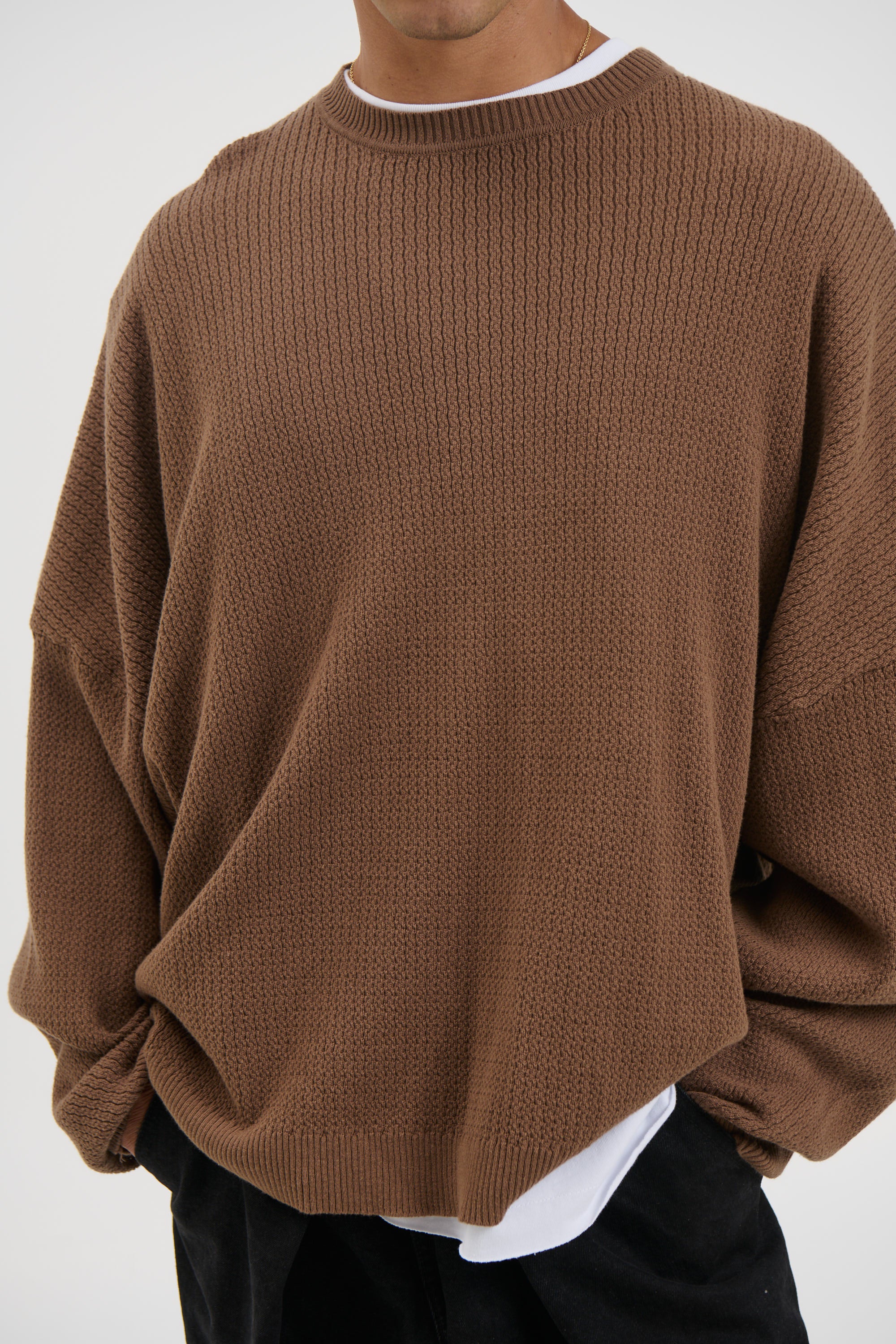 Lightweight Texture Sweat Choc