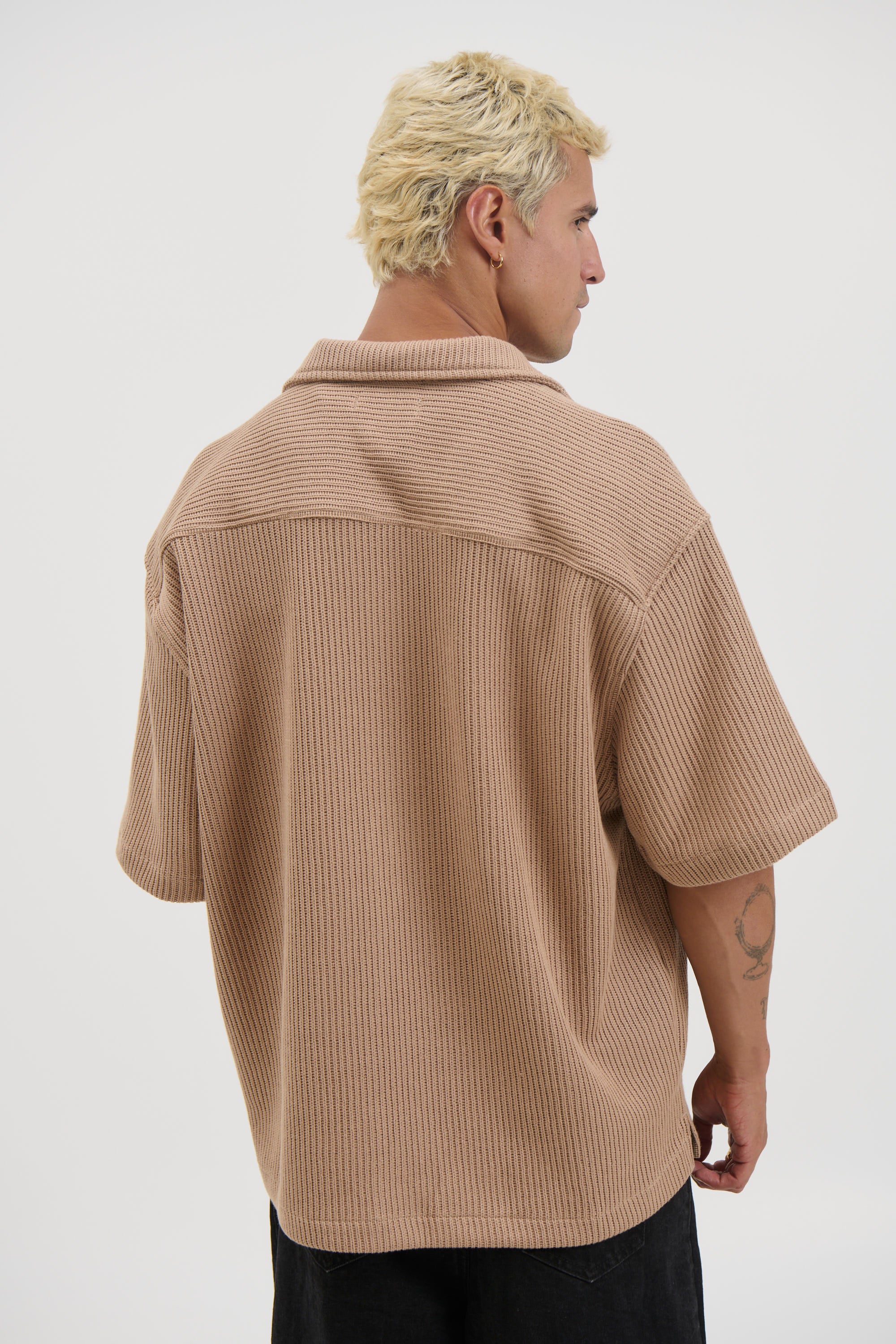 Chad Knitted Shirt Mocha
