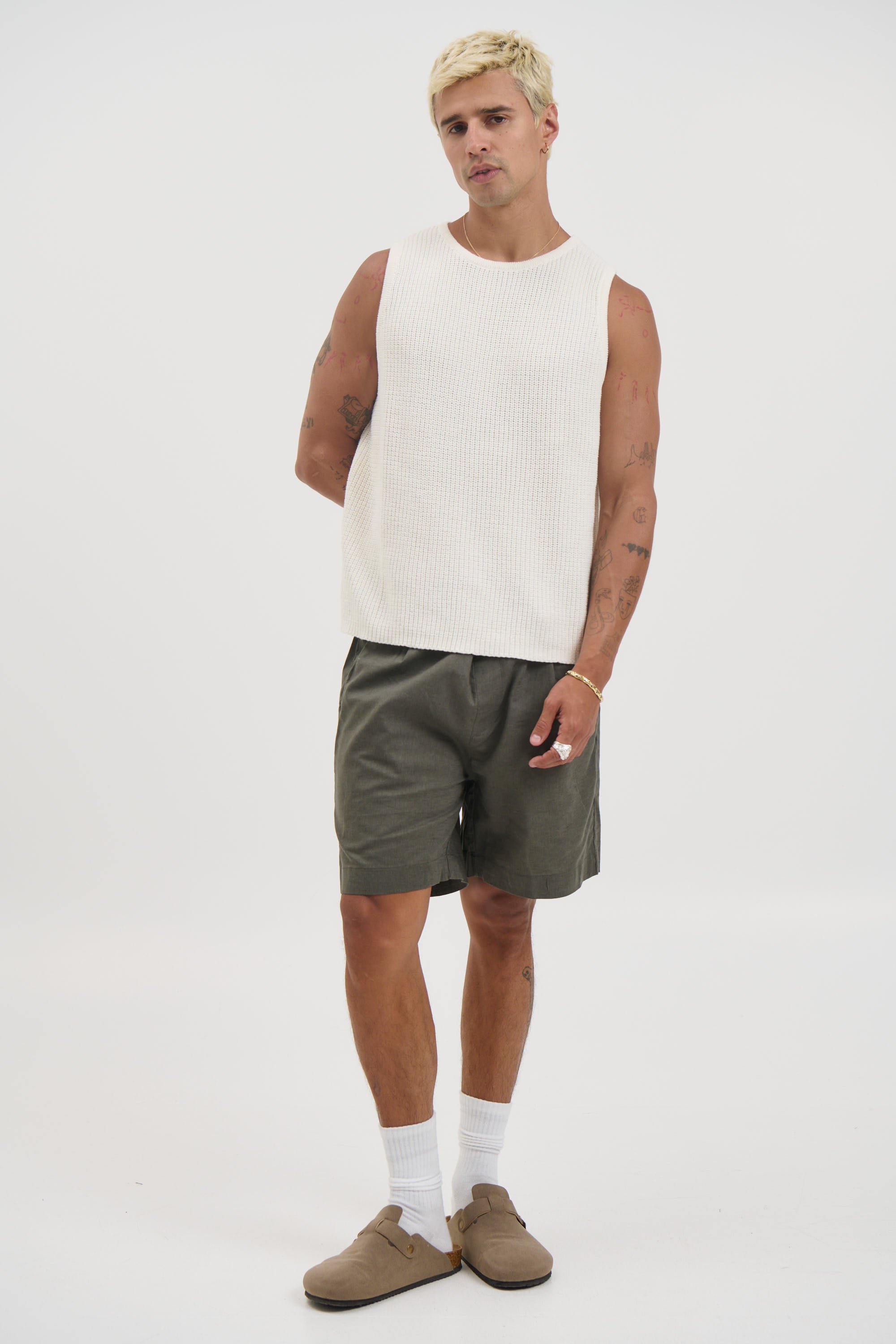 NTH Chunky Knit Tank Ivory