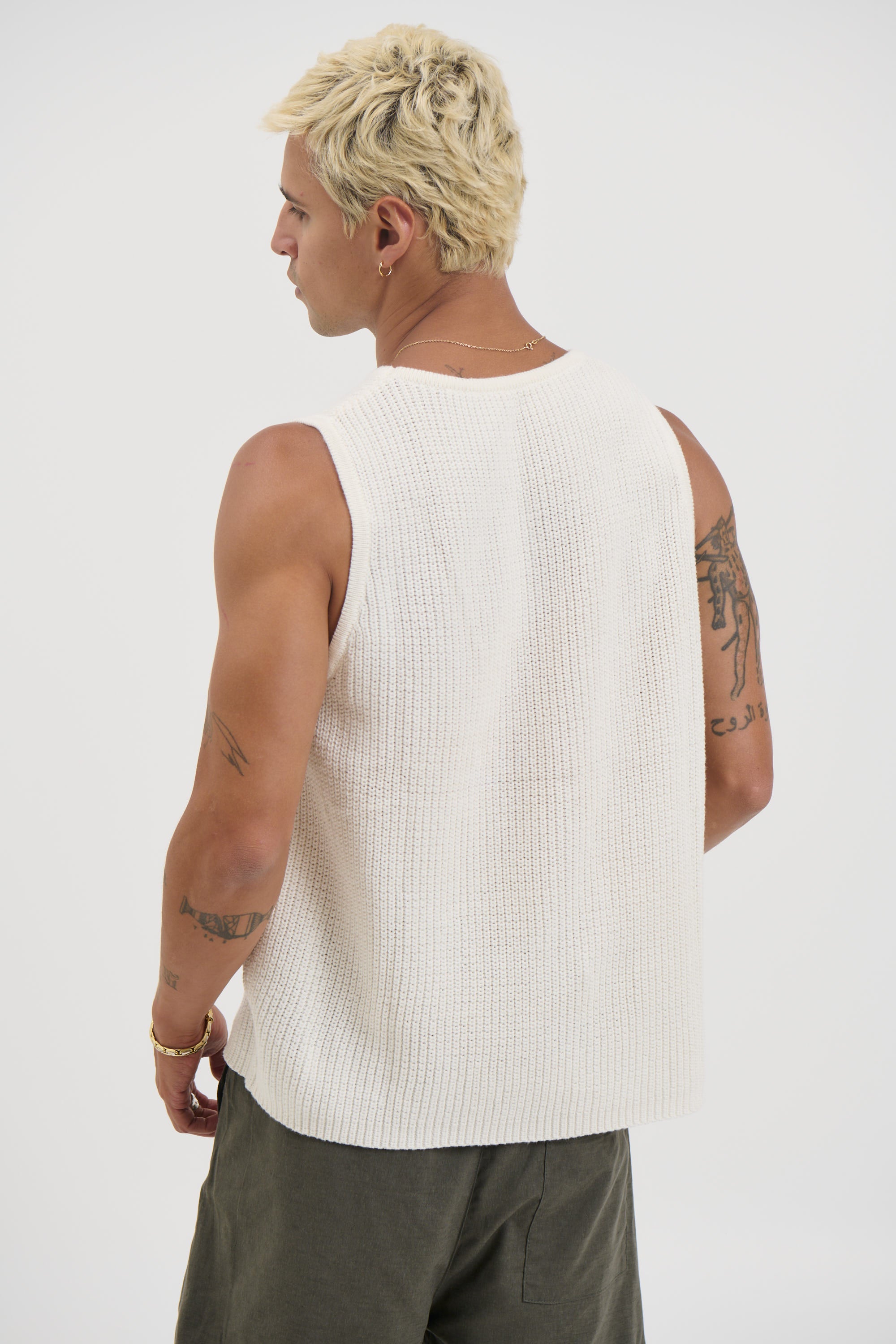 NTH Chunky Knit Tank Ivory
