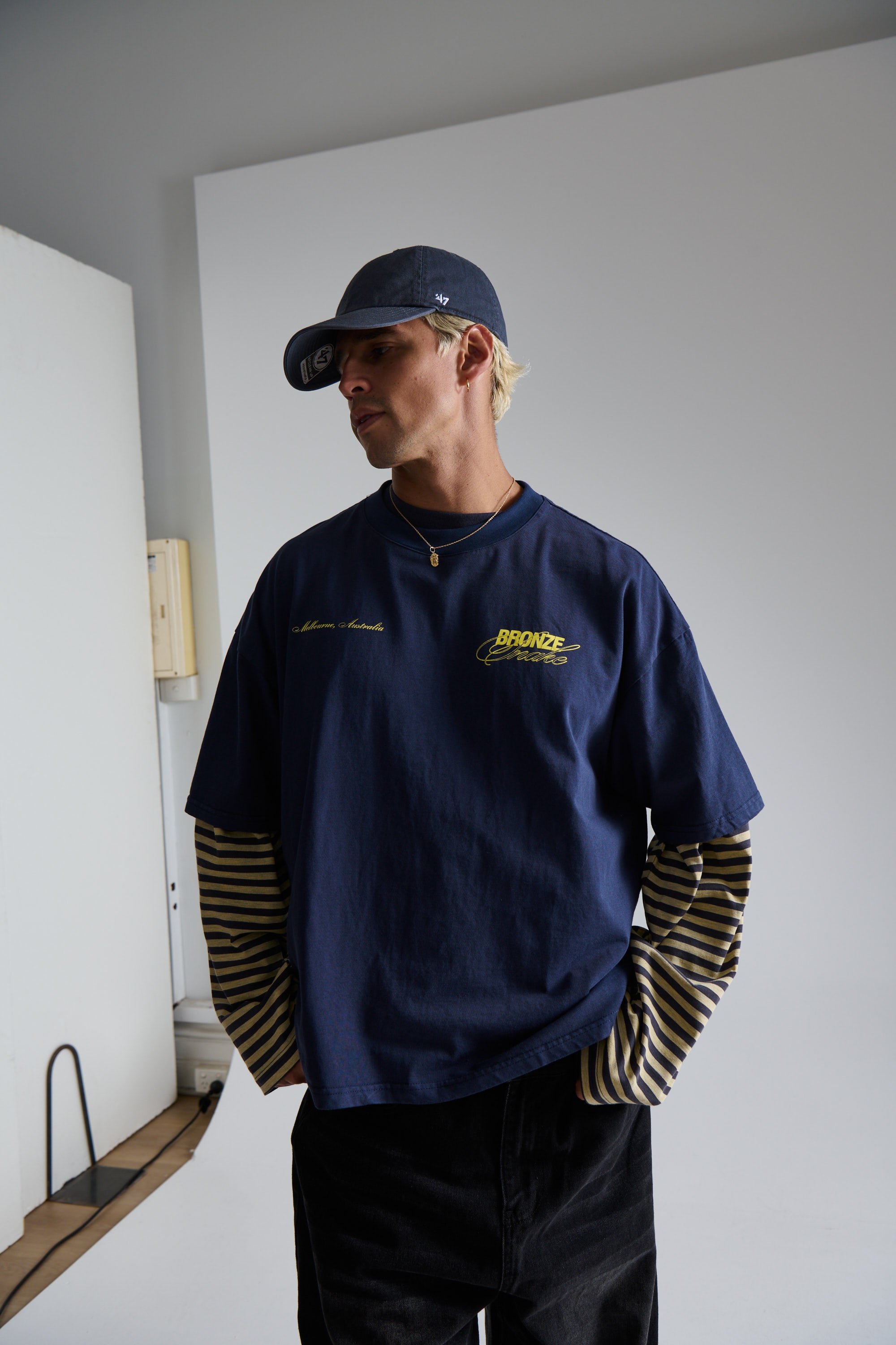 Bronze Snake Signature Tee Navy