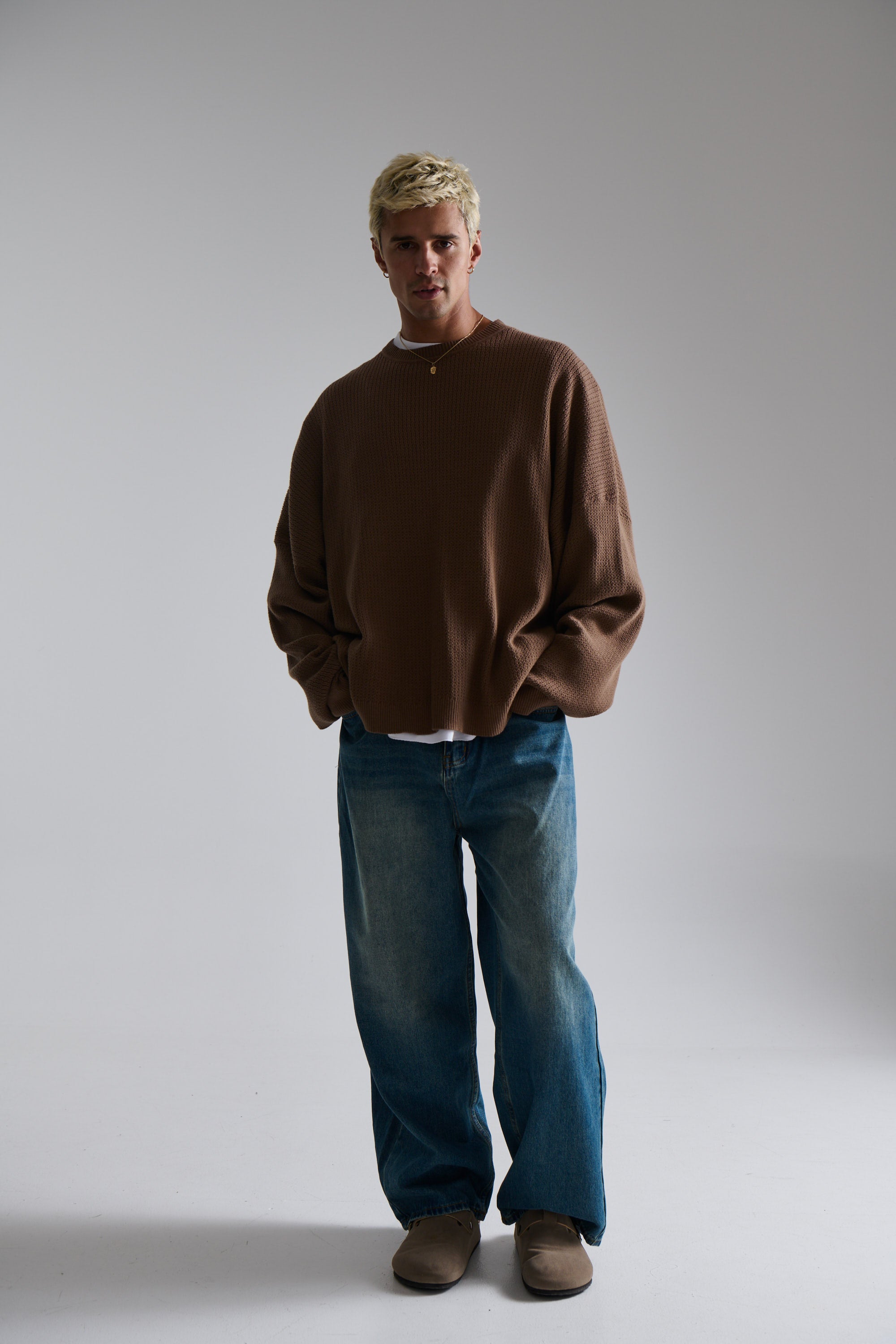 Lightweight Texture Sweat Choc