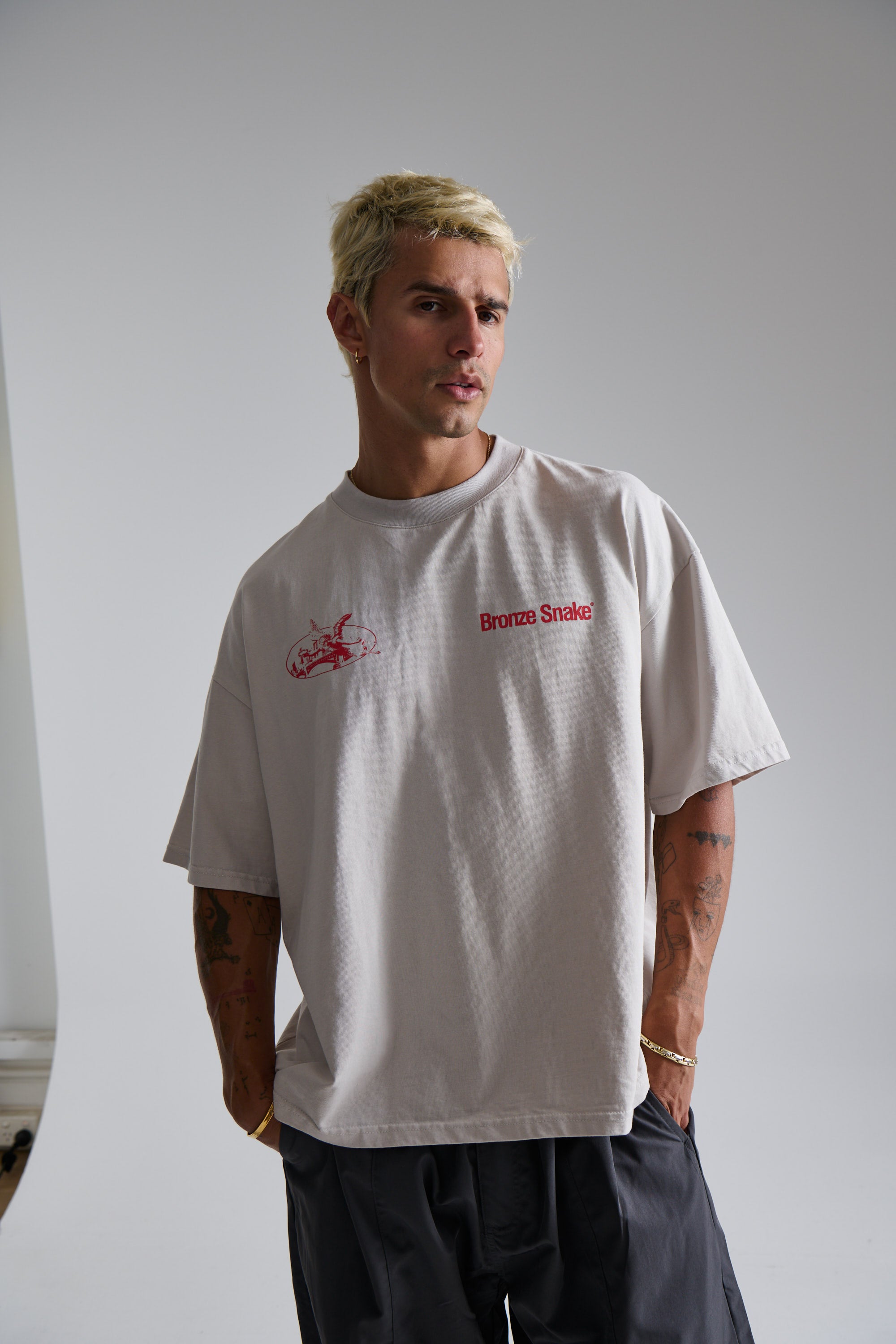 Bronze Snake Melb Tee Ivory