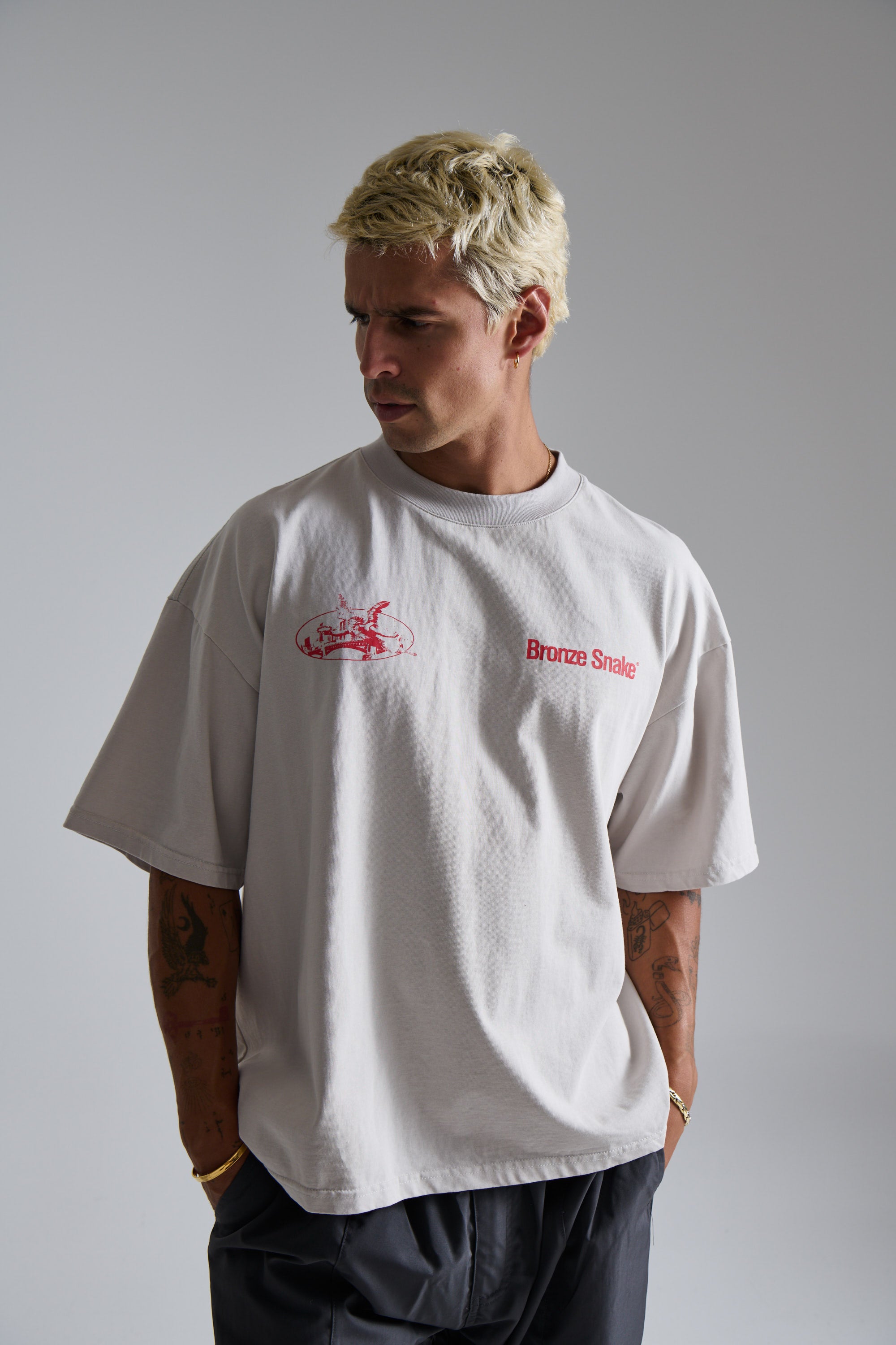 Bronze Snake Melb Tee Ivory