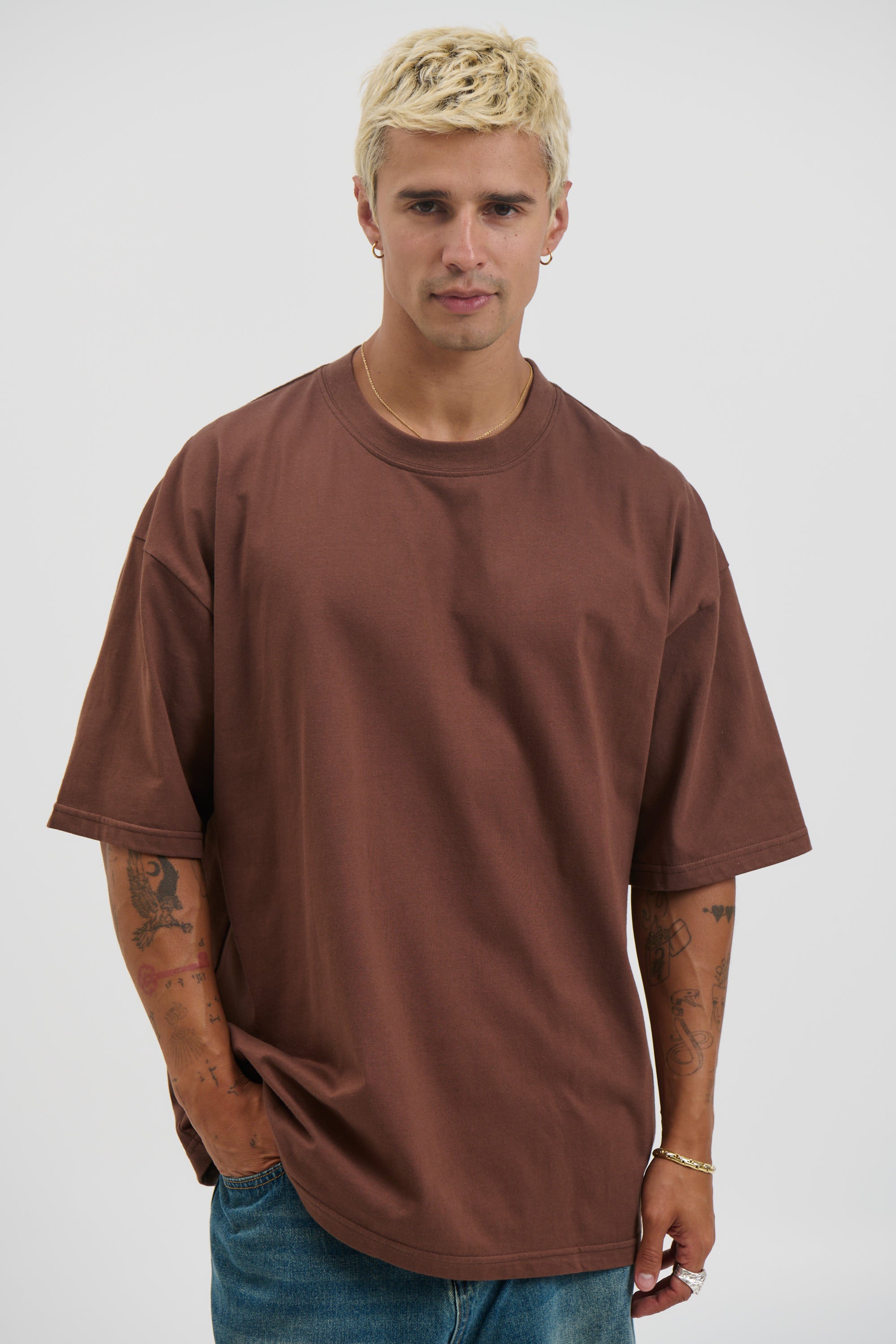 Midweight Signature Tee Dark Brown