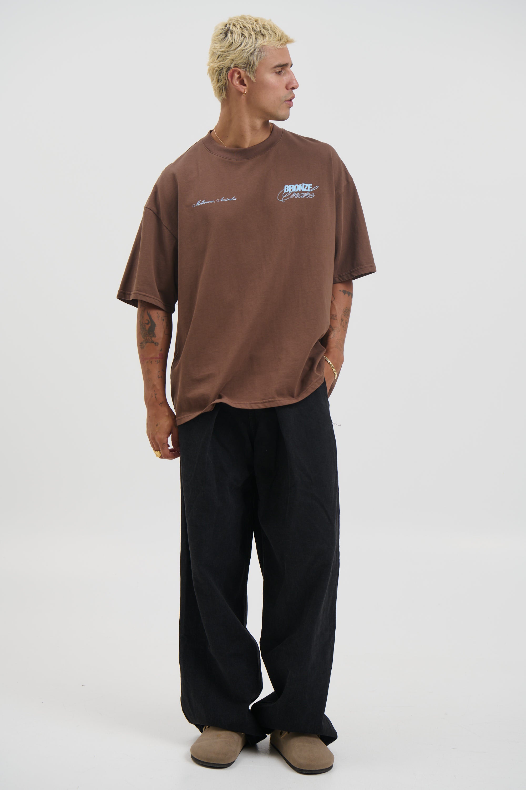 Bronze Snake Signature Tee Choc