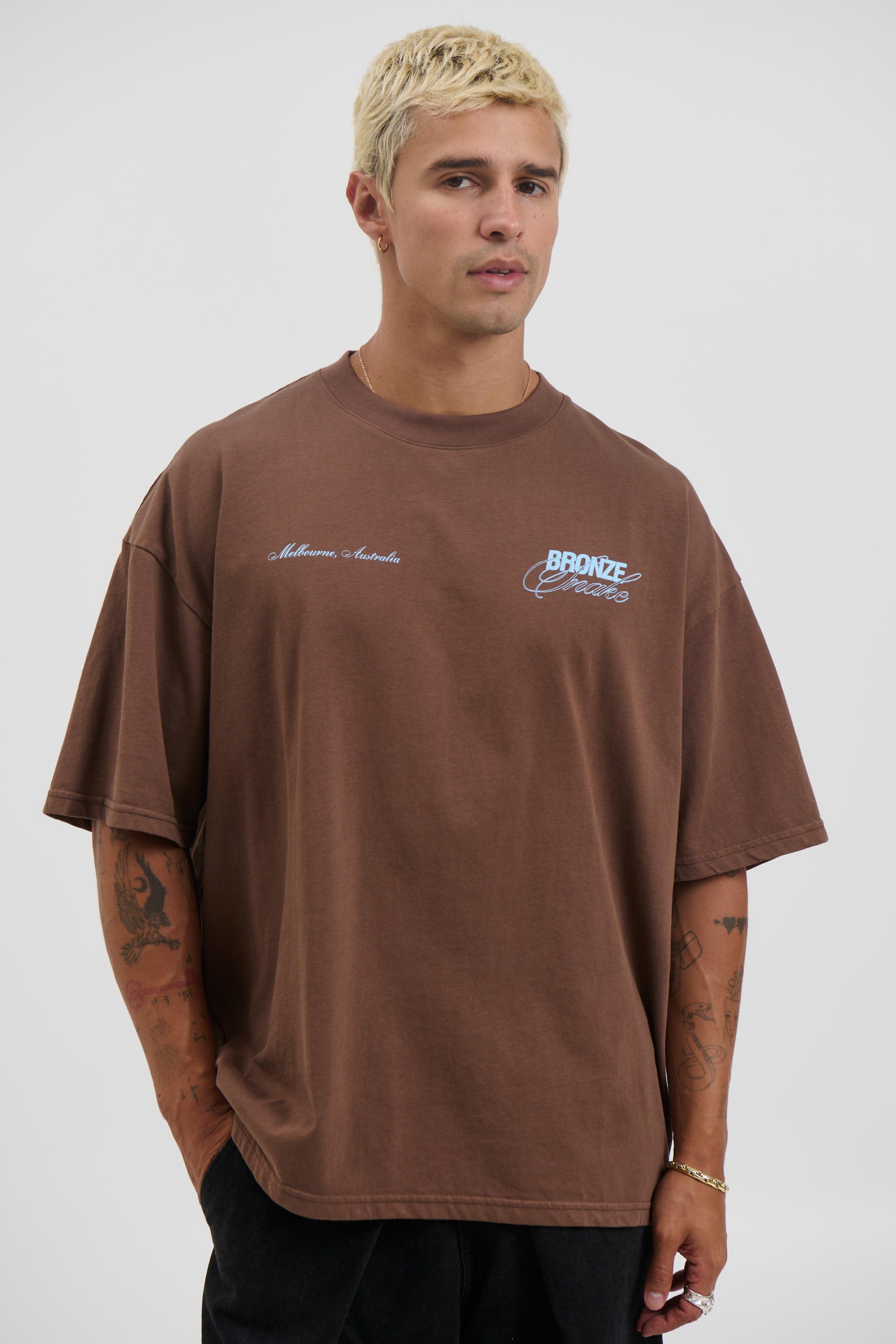 Bronze Snake Signature Tee Choc