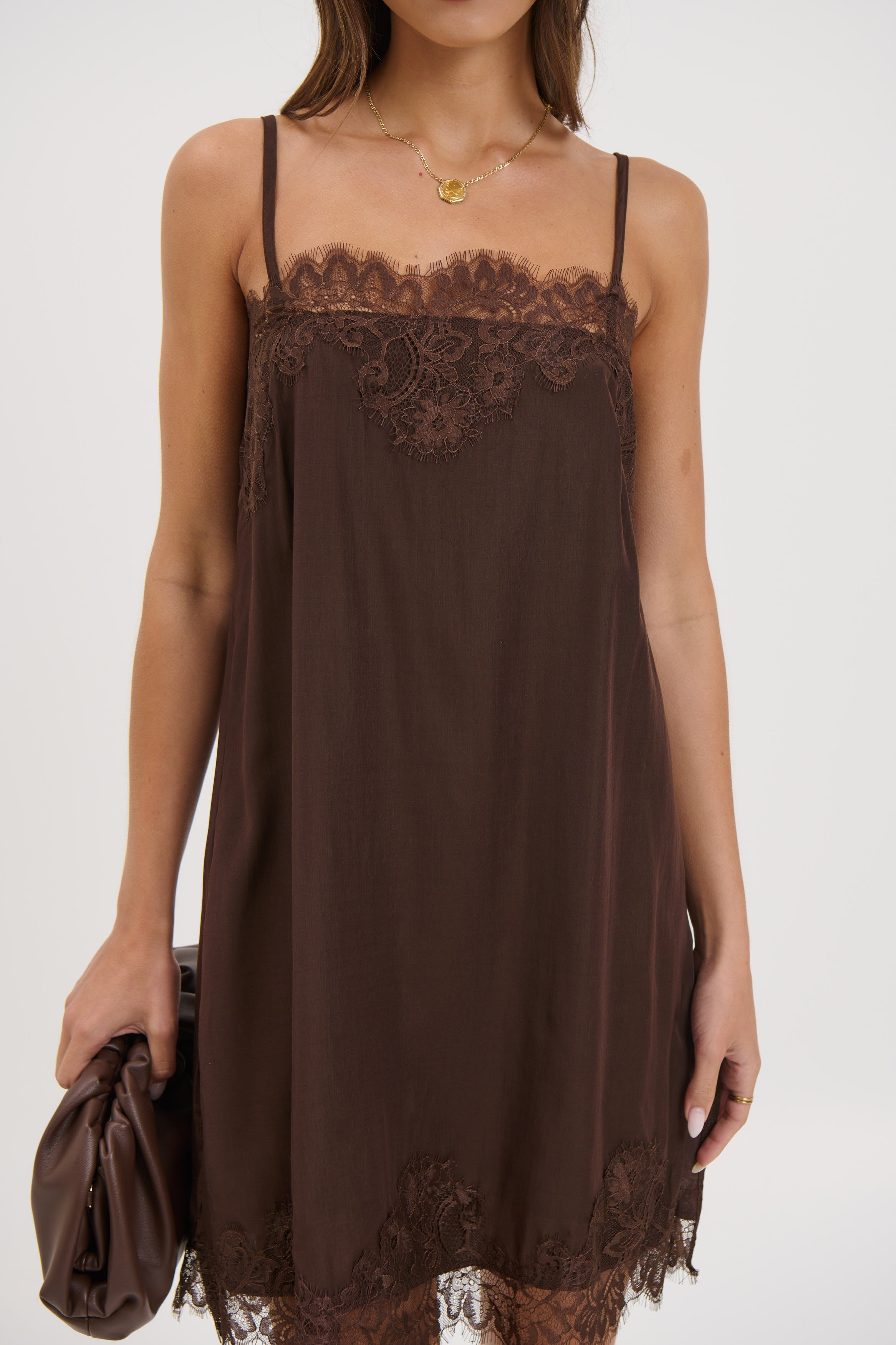 Julietta Mini Dress Chocolate