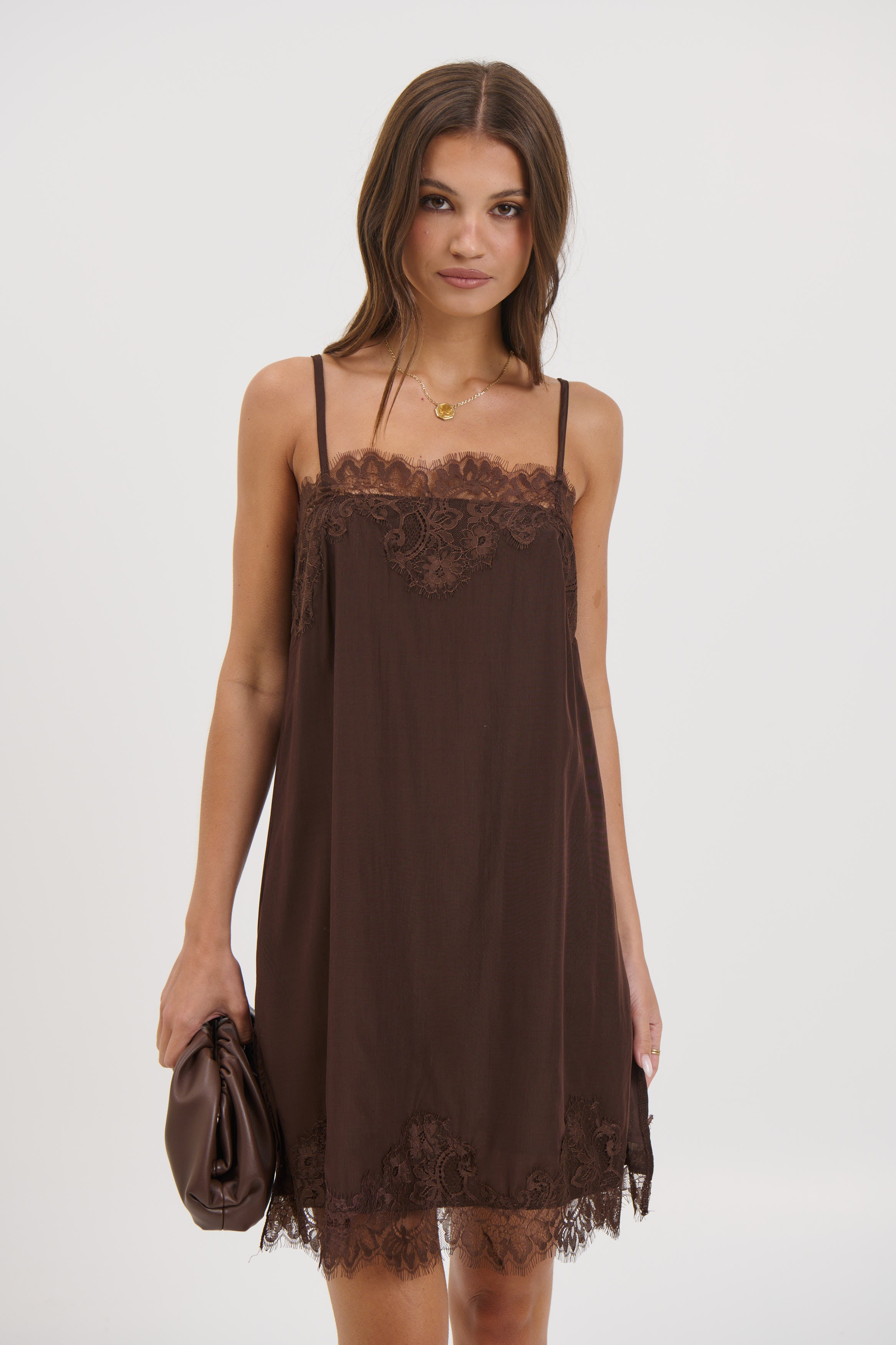 Julietta Mini Dress Chocolate