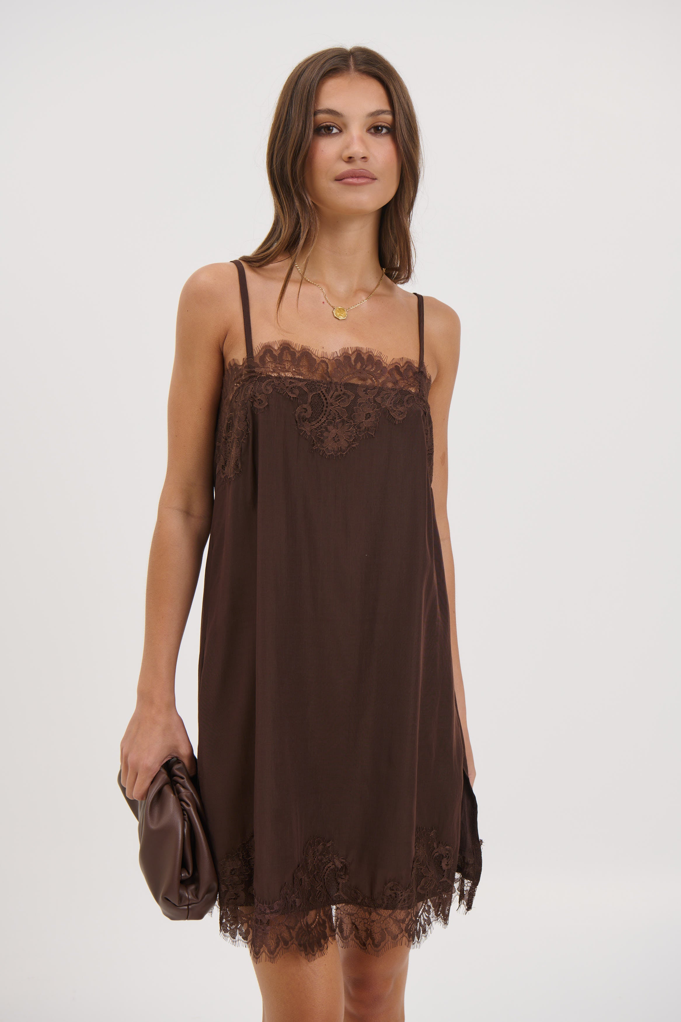 Julietta Mini Dress Chocolate