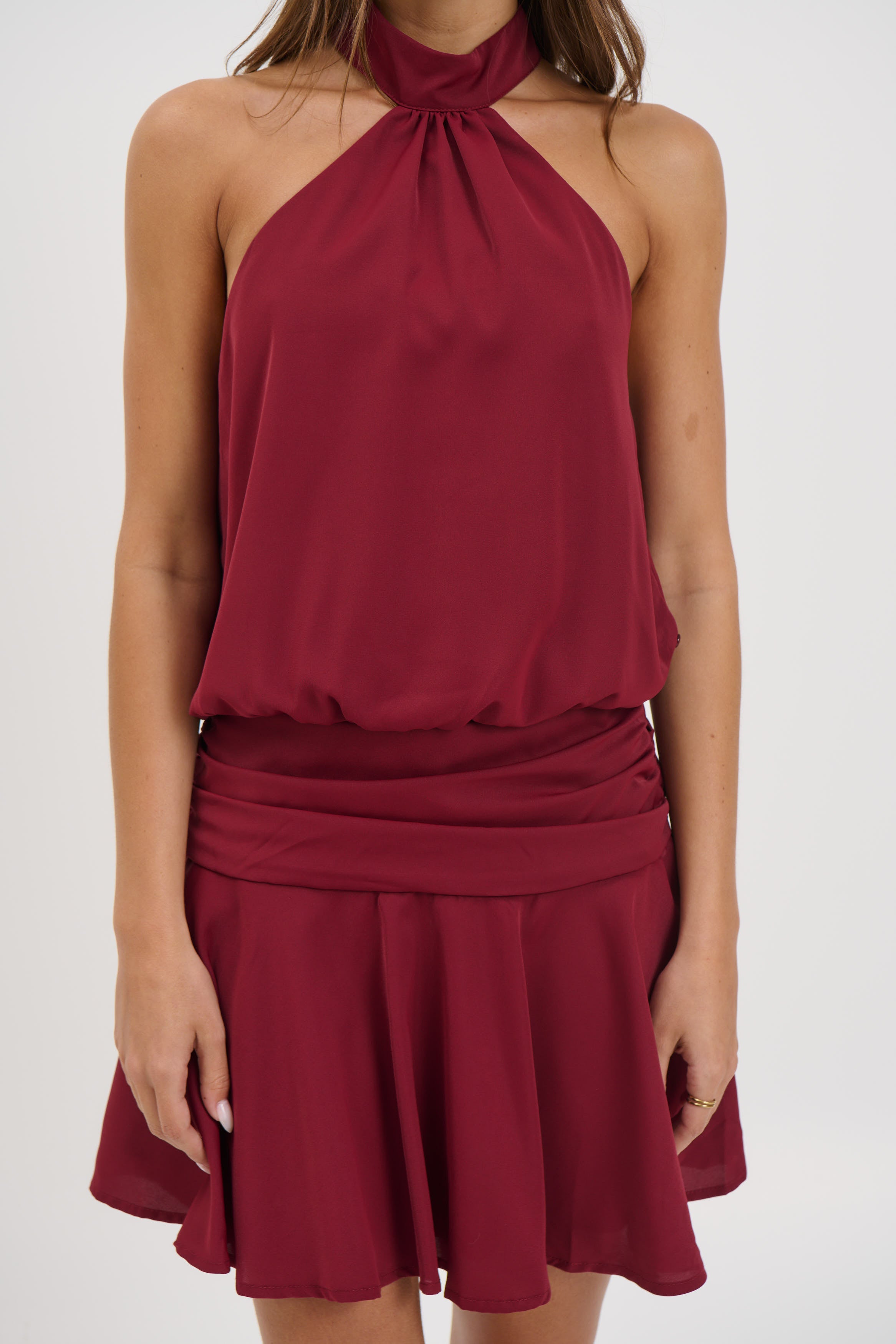 Renae Mini Dress Wine