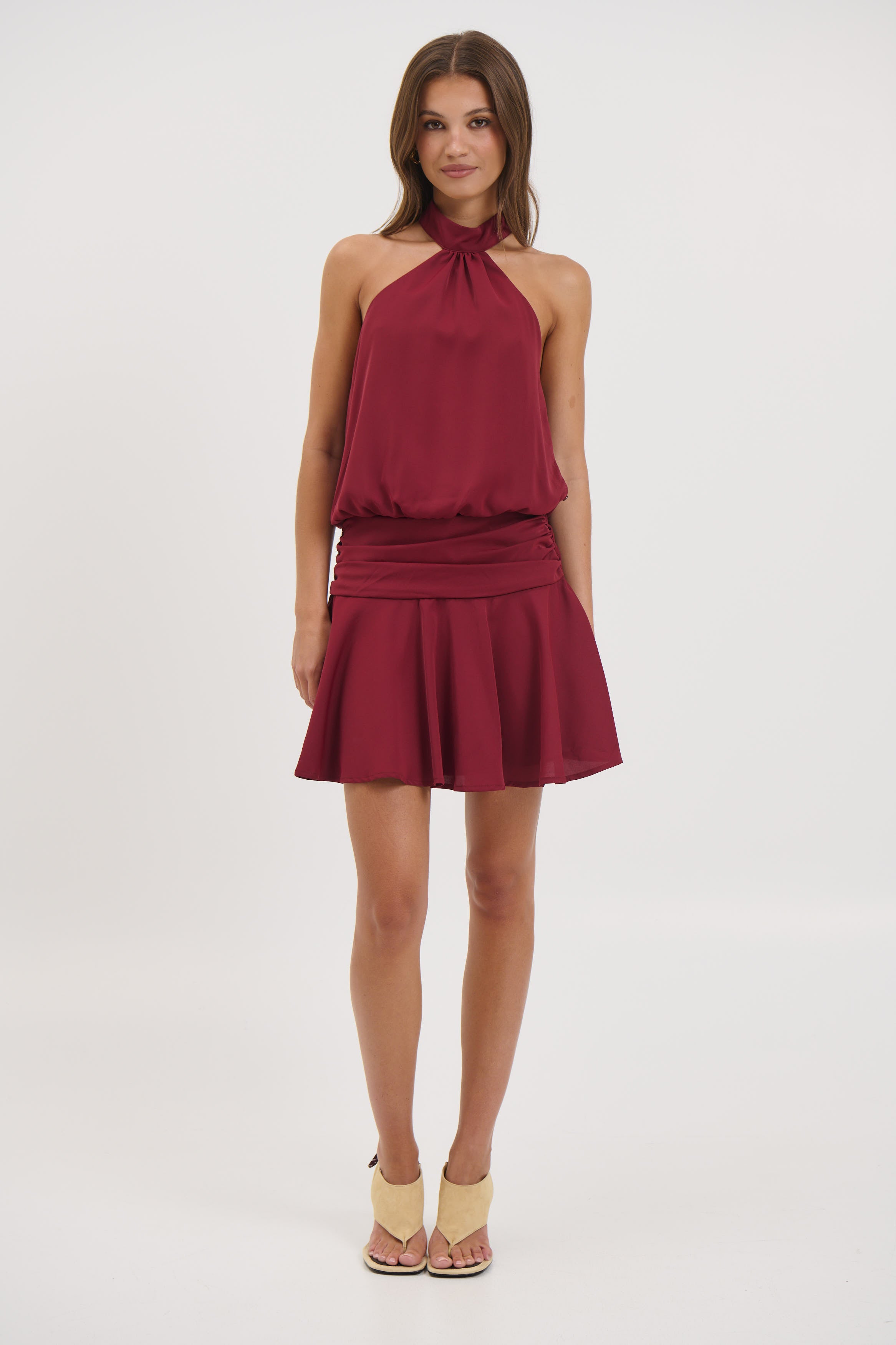 Renae Mini Dress Wine