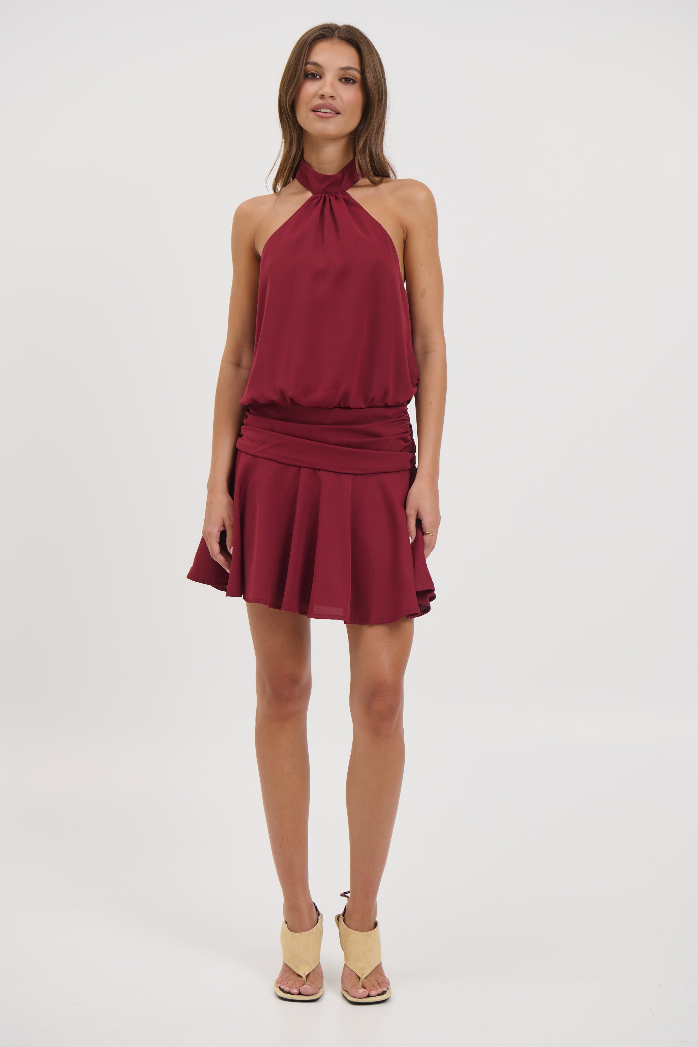 Renae Mini Dress Wine