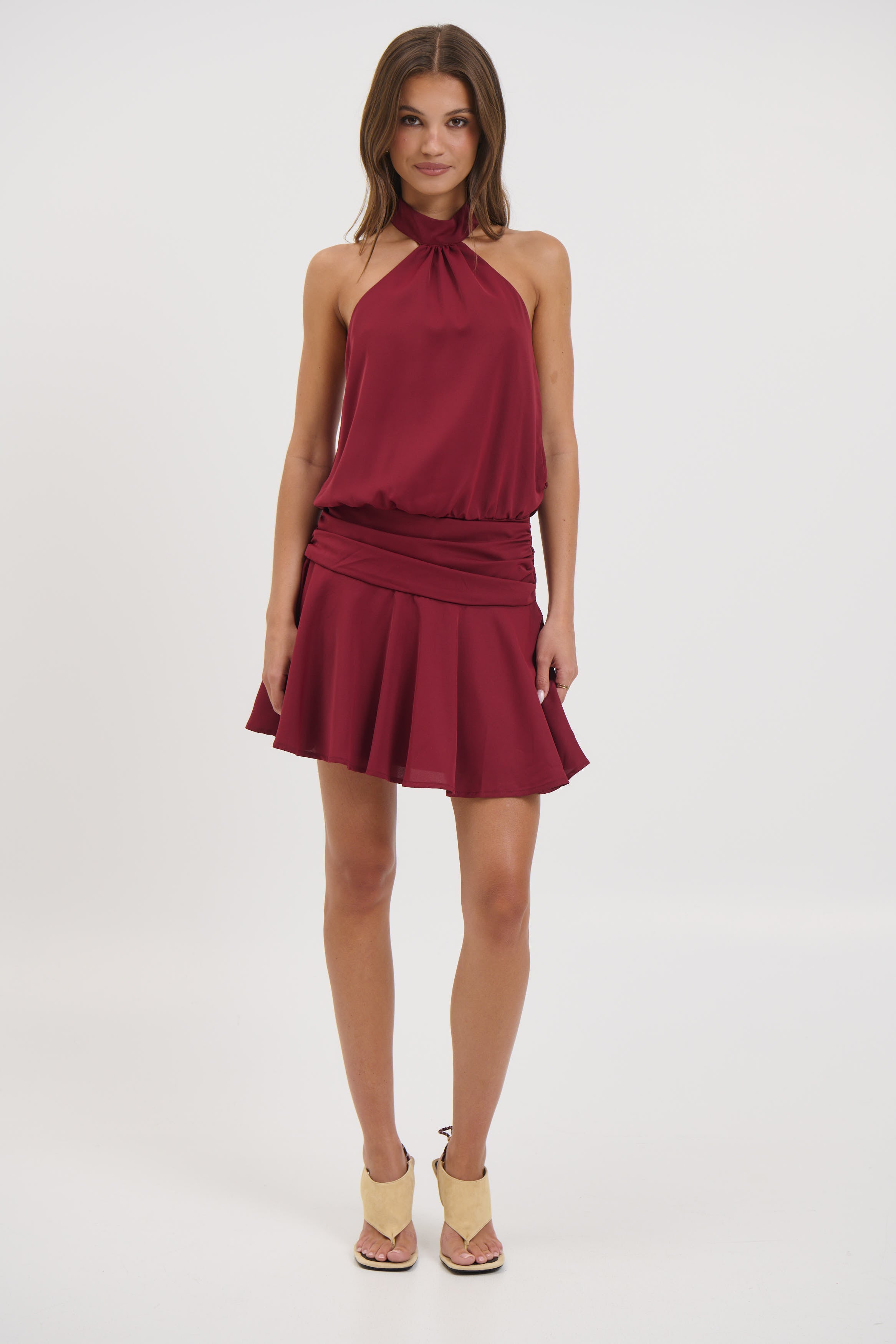 Renae Mini Dress Wine