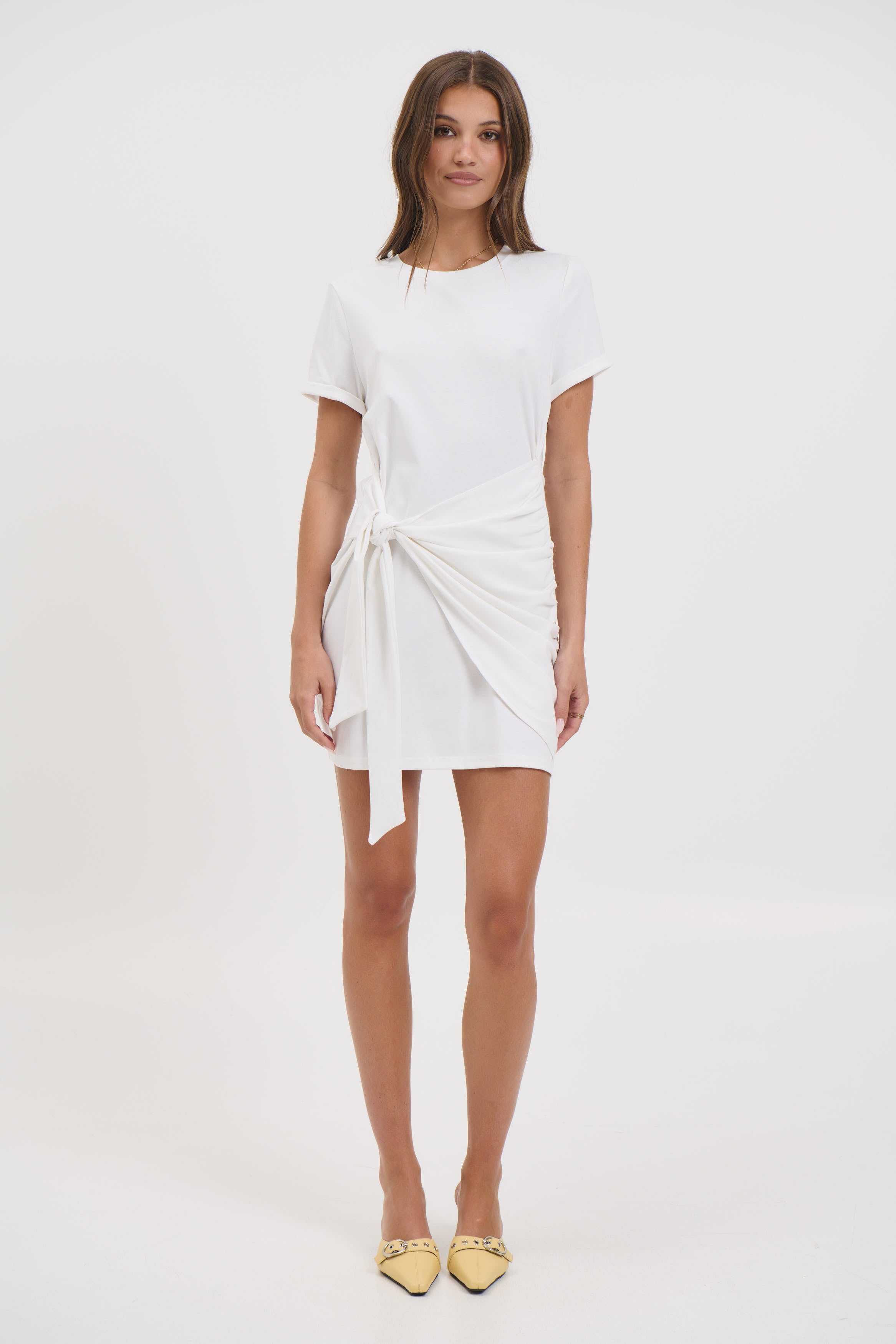 Winnie Shirt Dress White