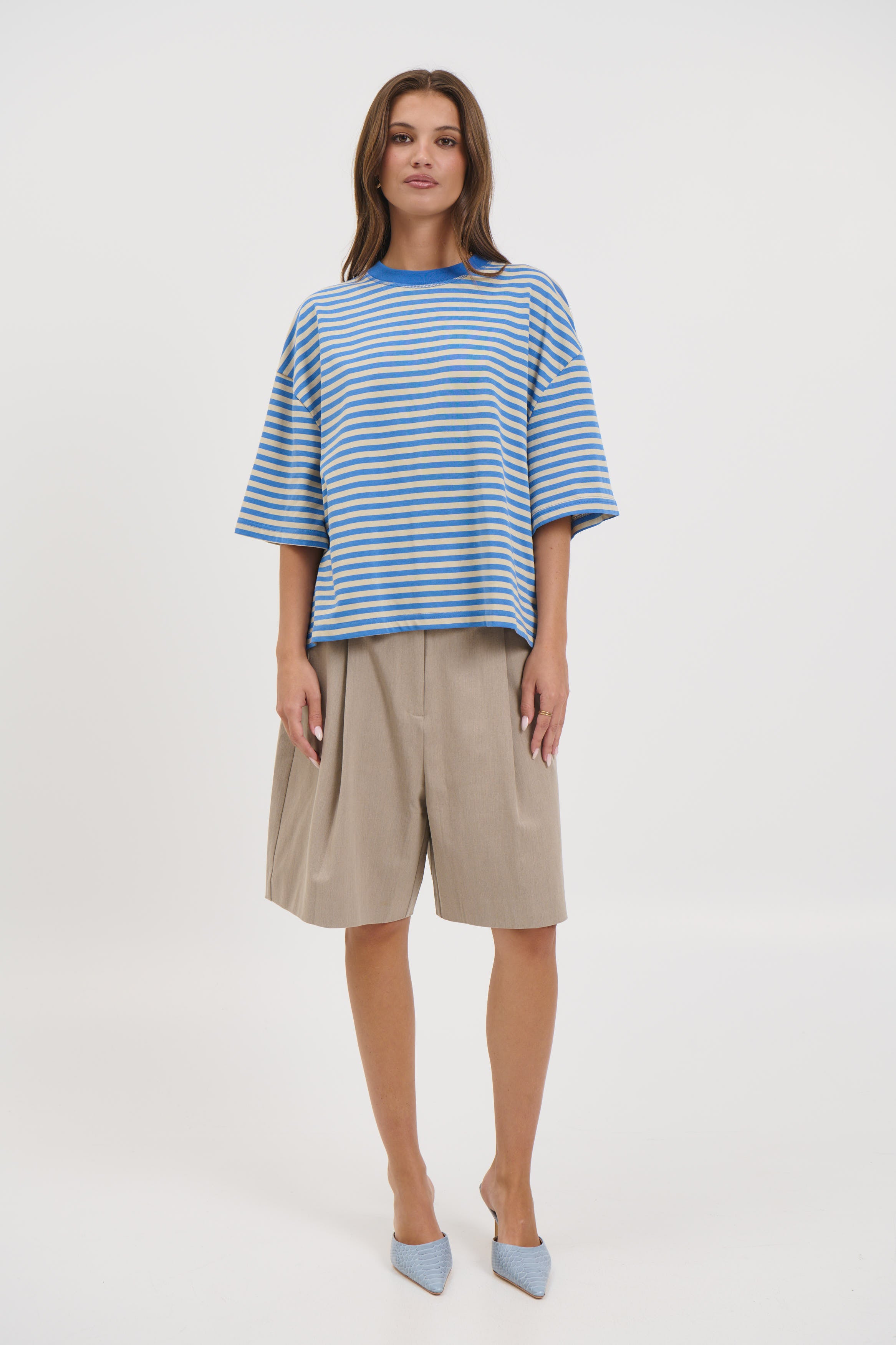 Bloom Short Sleeve Mickey Blue Stripe