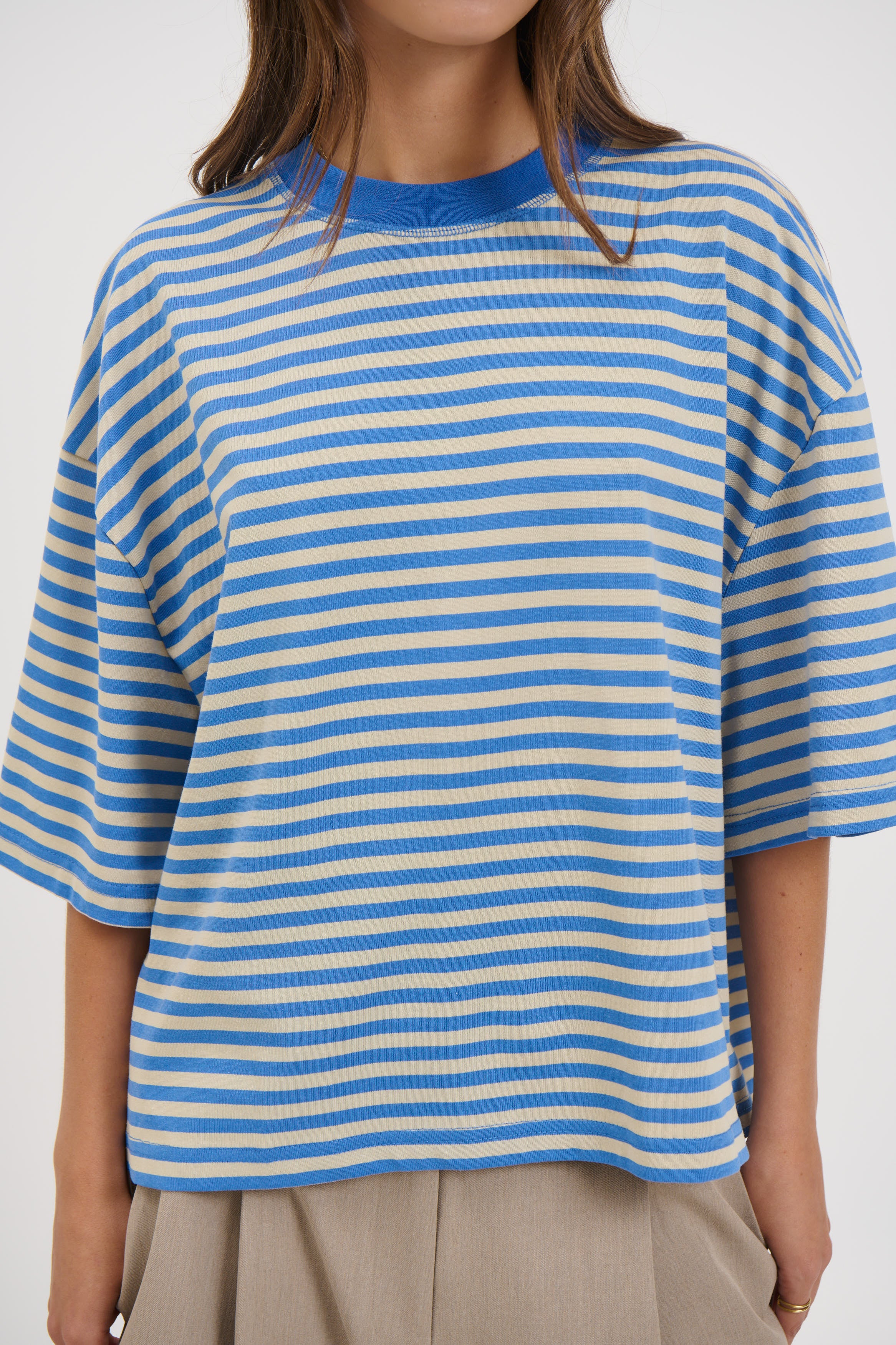 Bloom Short Sleeve Mickey Blue Stripe