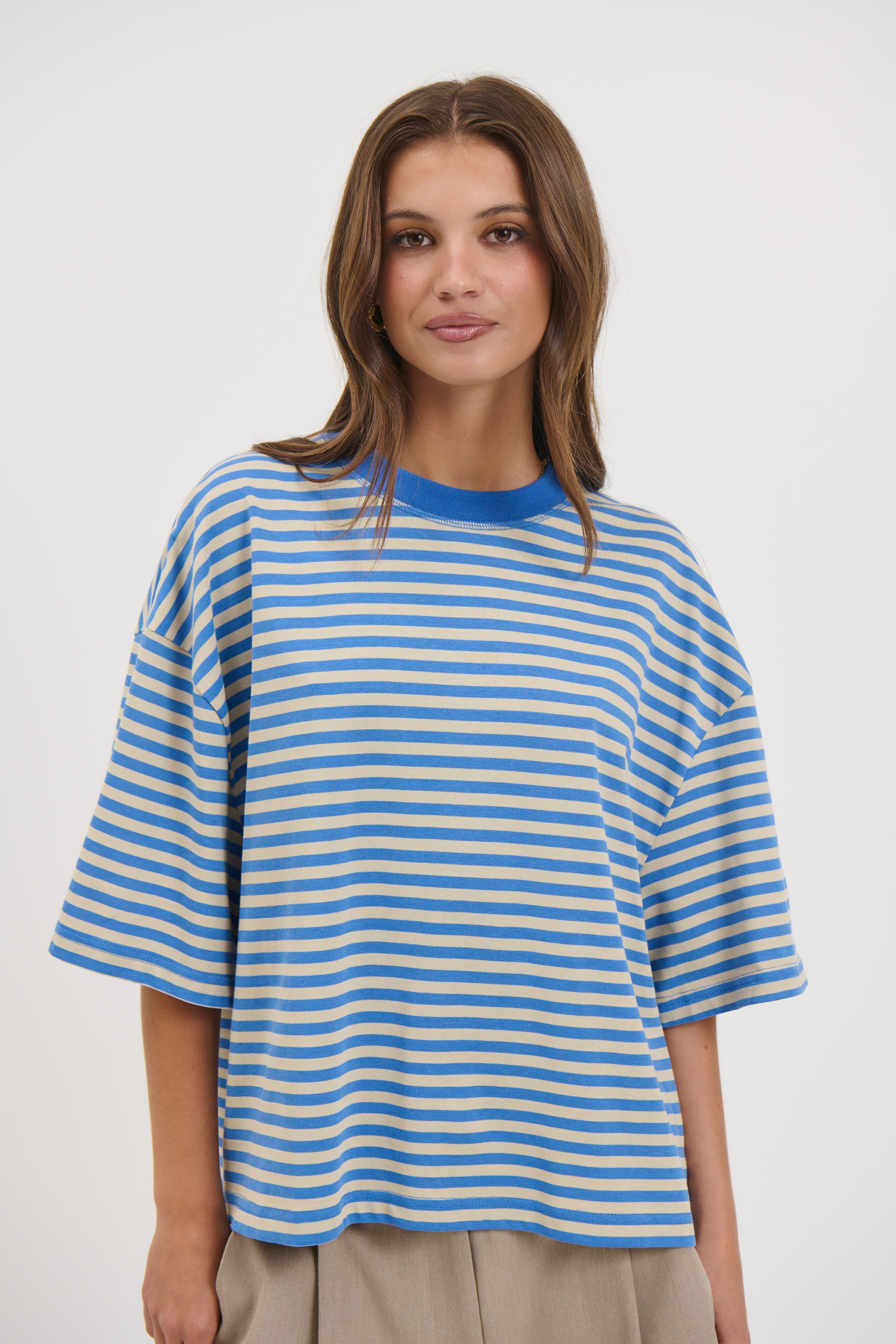 Bloom Short Sleeve Mickey Blue Stripe