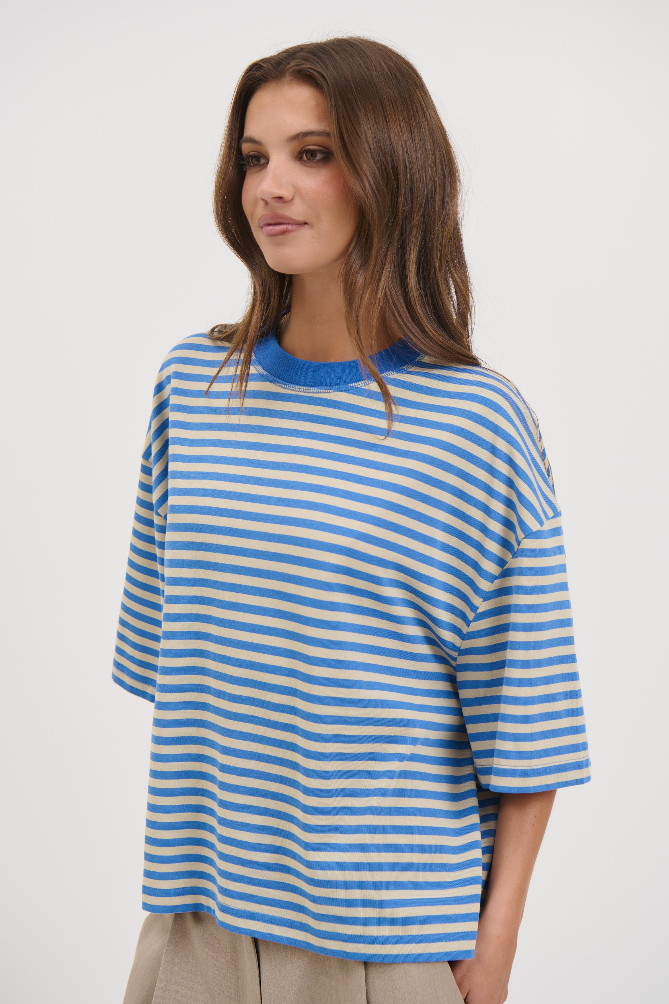 Bloom Short Sleeve Mickey Blue Stripe