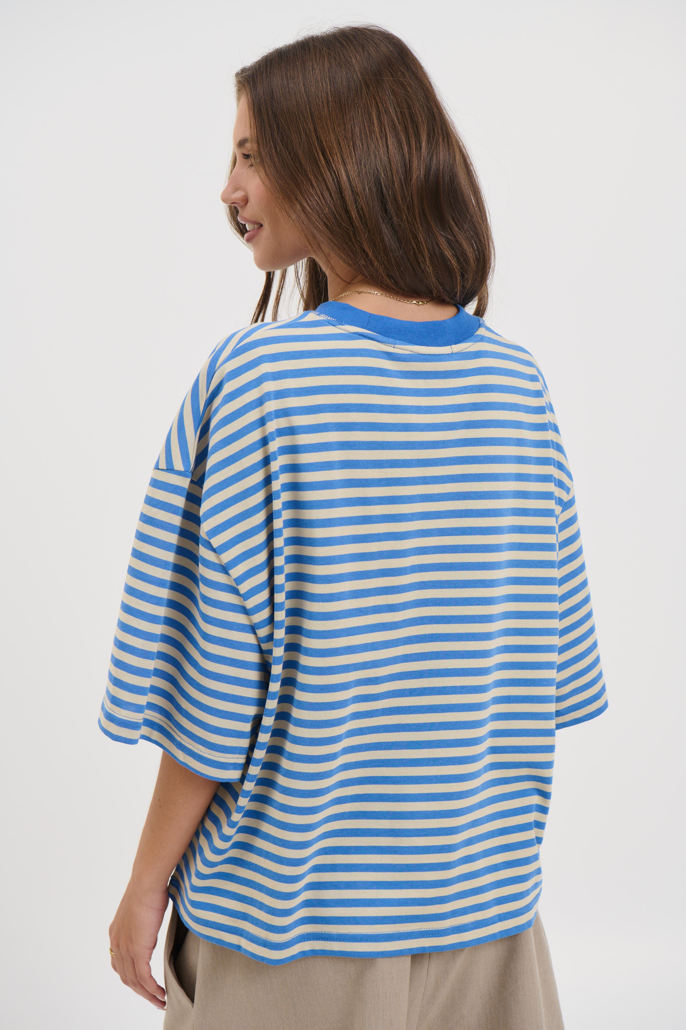 Bloom Short Sleeve Mickey Blue Stripe