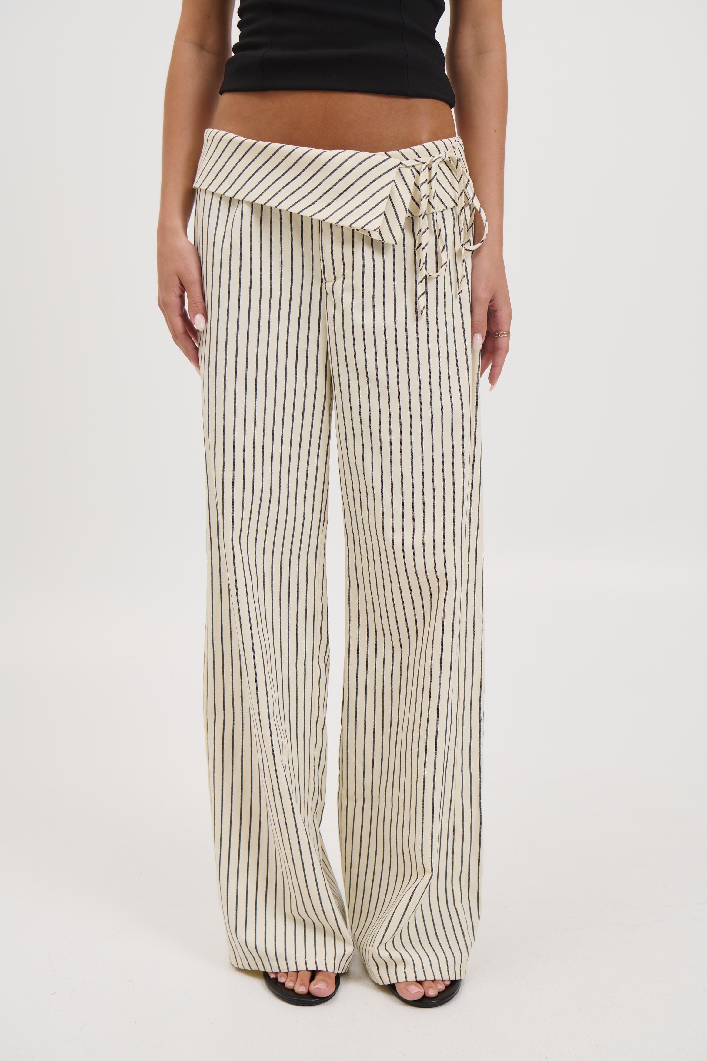 Gemma Pant Beige Stripe