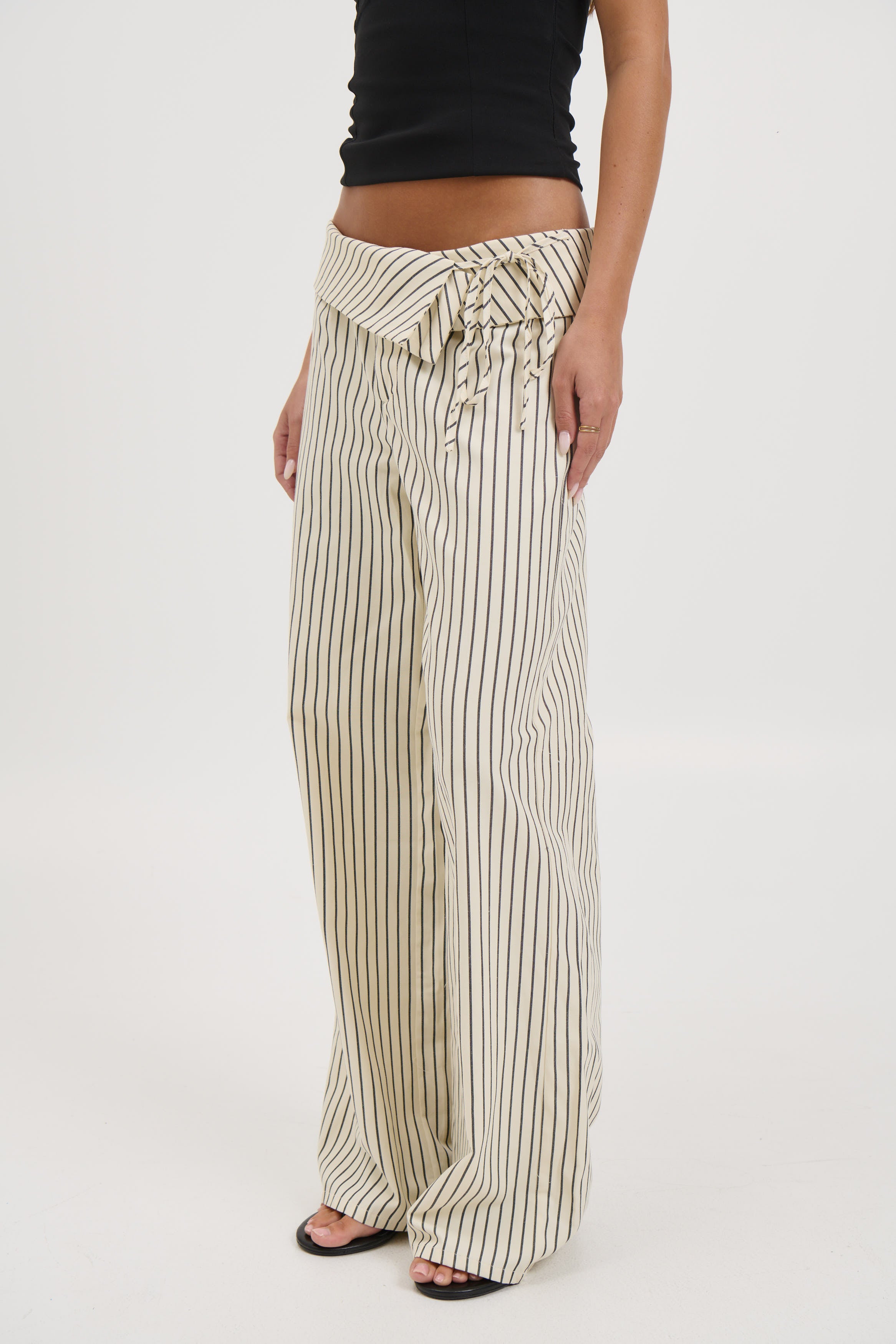 Gemma Pant Beige Stripe