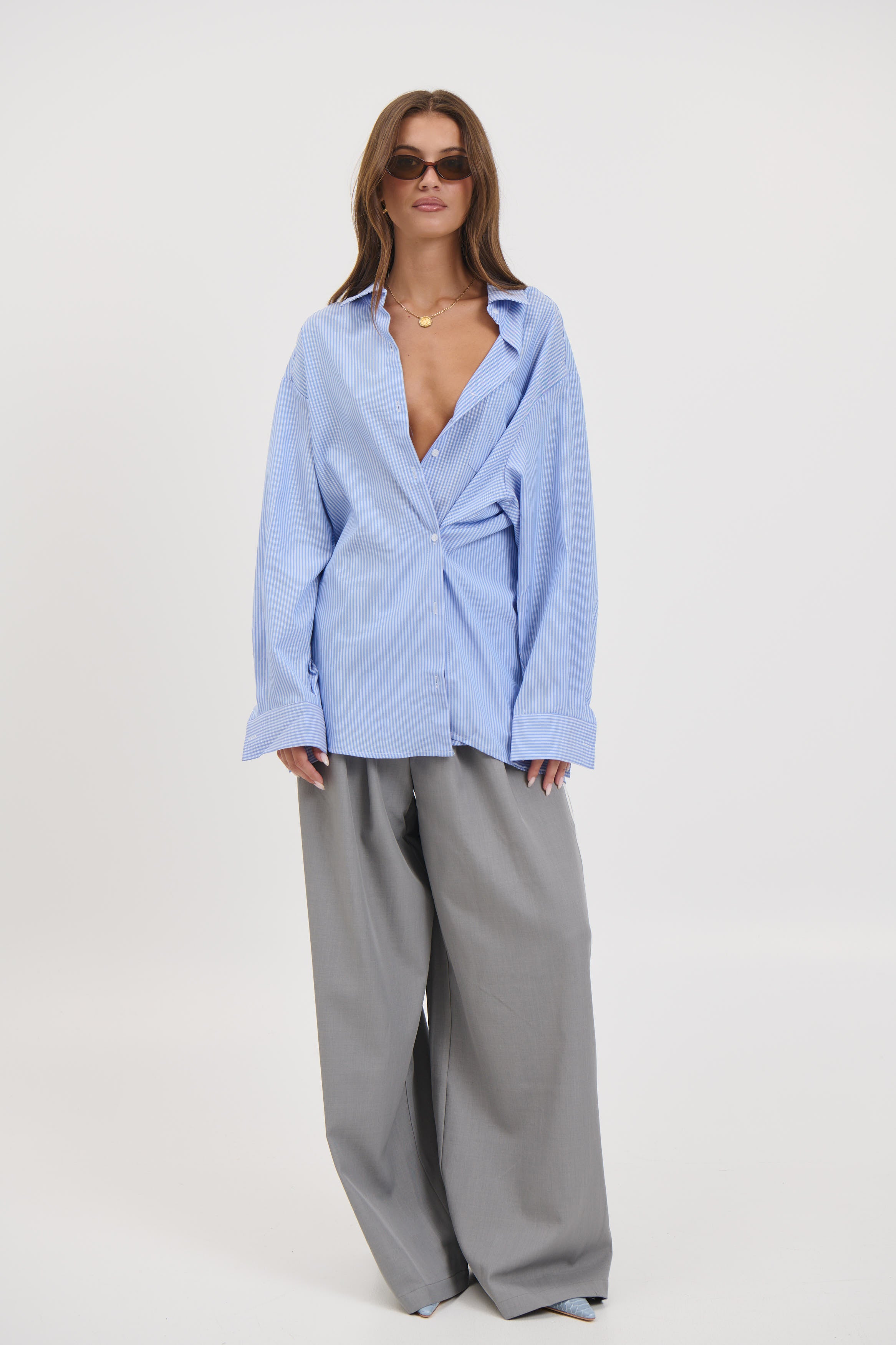 Summer Stripe Shirt Blue