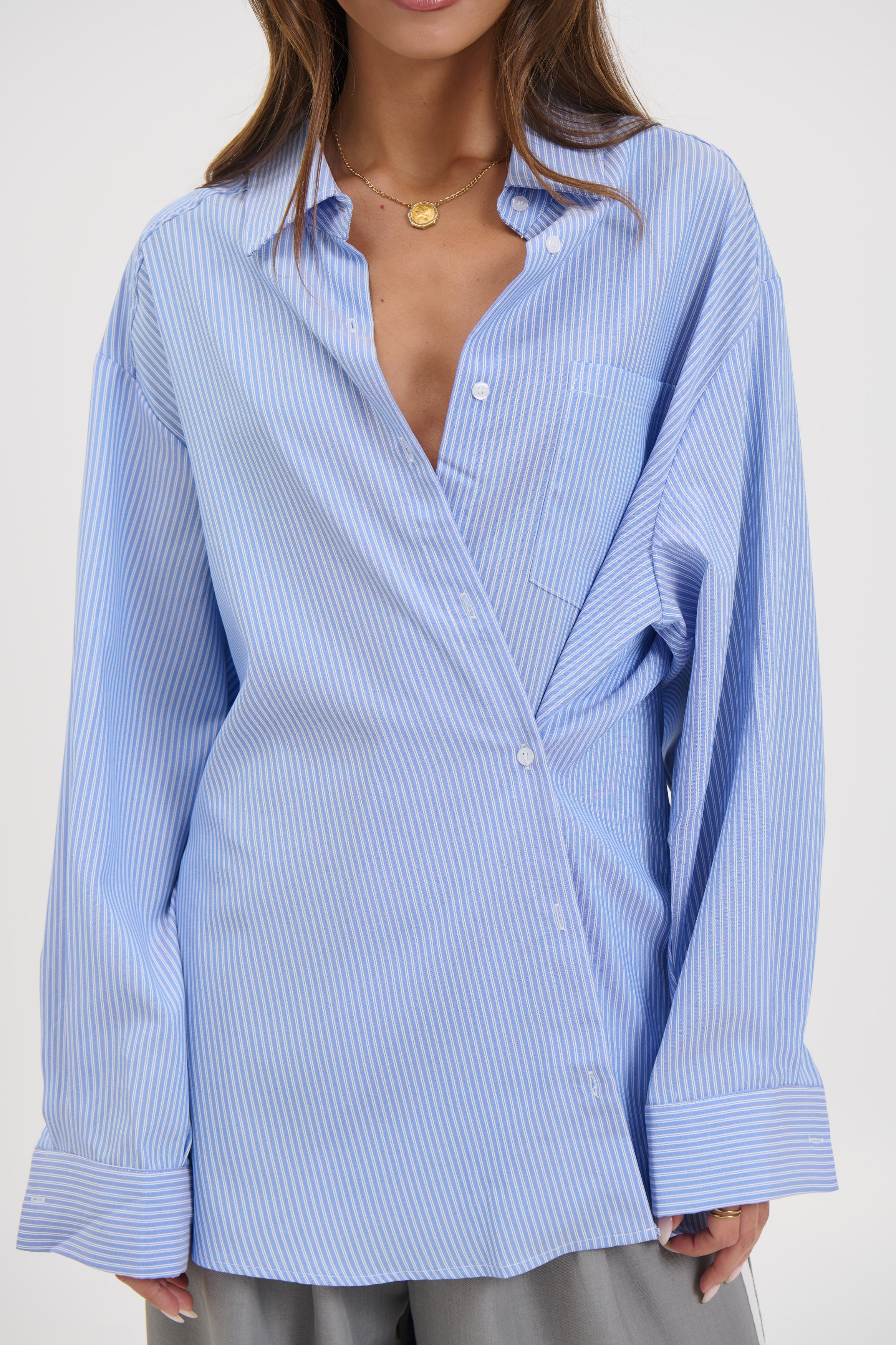 Summer Stripe Shirt Blue
