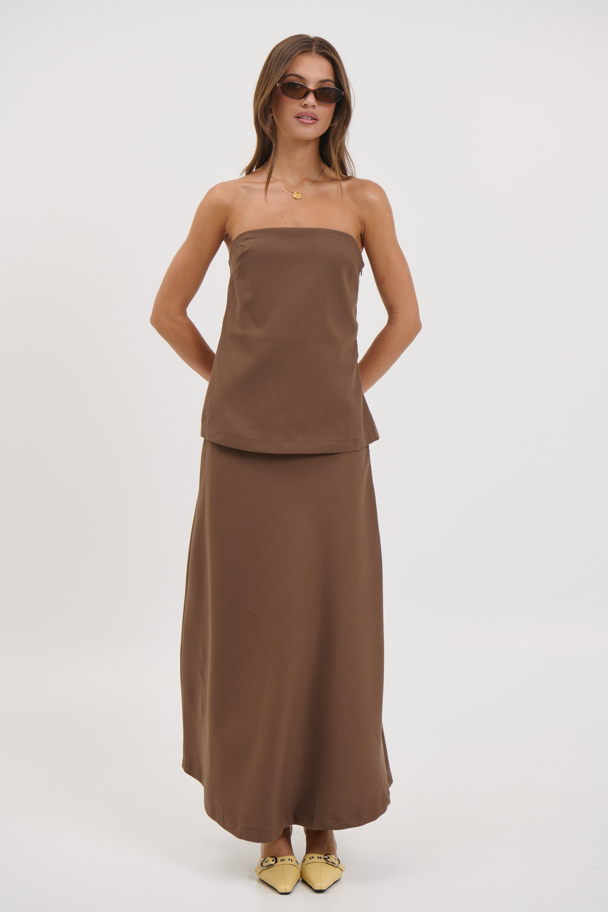 Riley Maxi Dress Chocolate