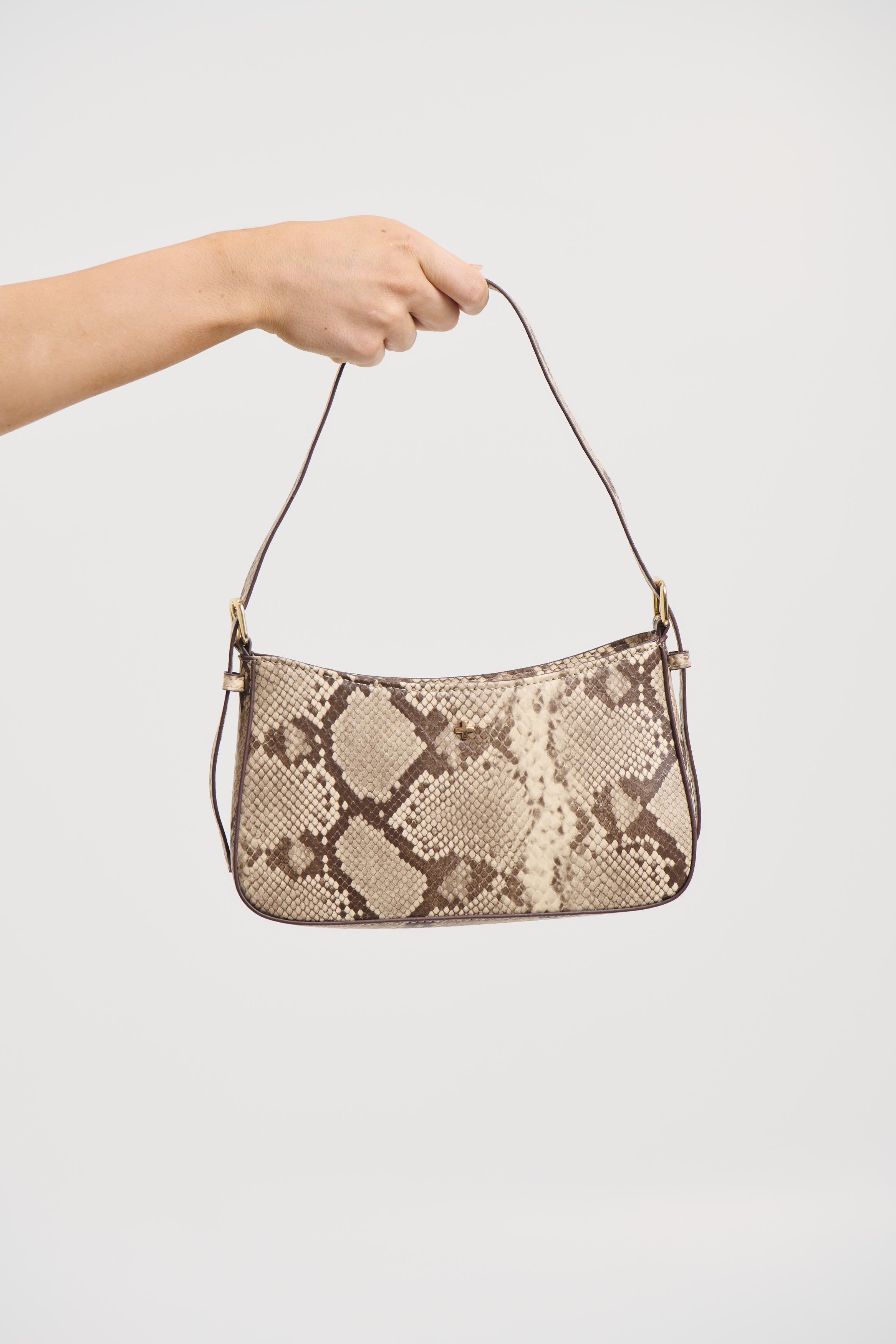 Lilu Shoulder Bag Natural Snake