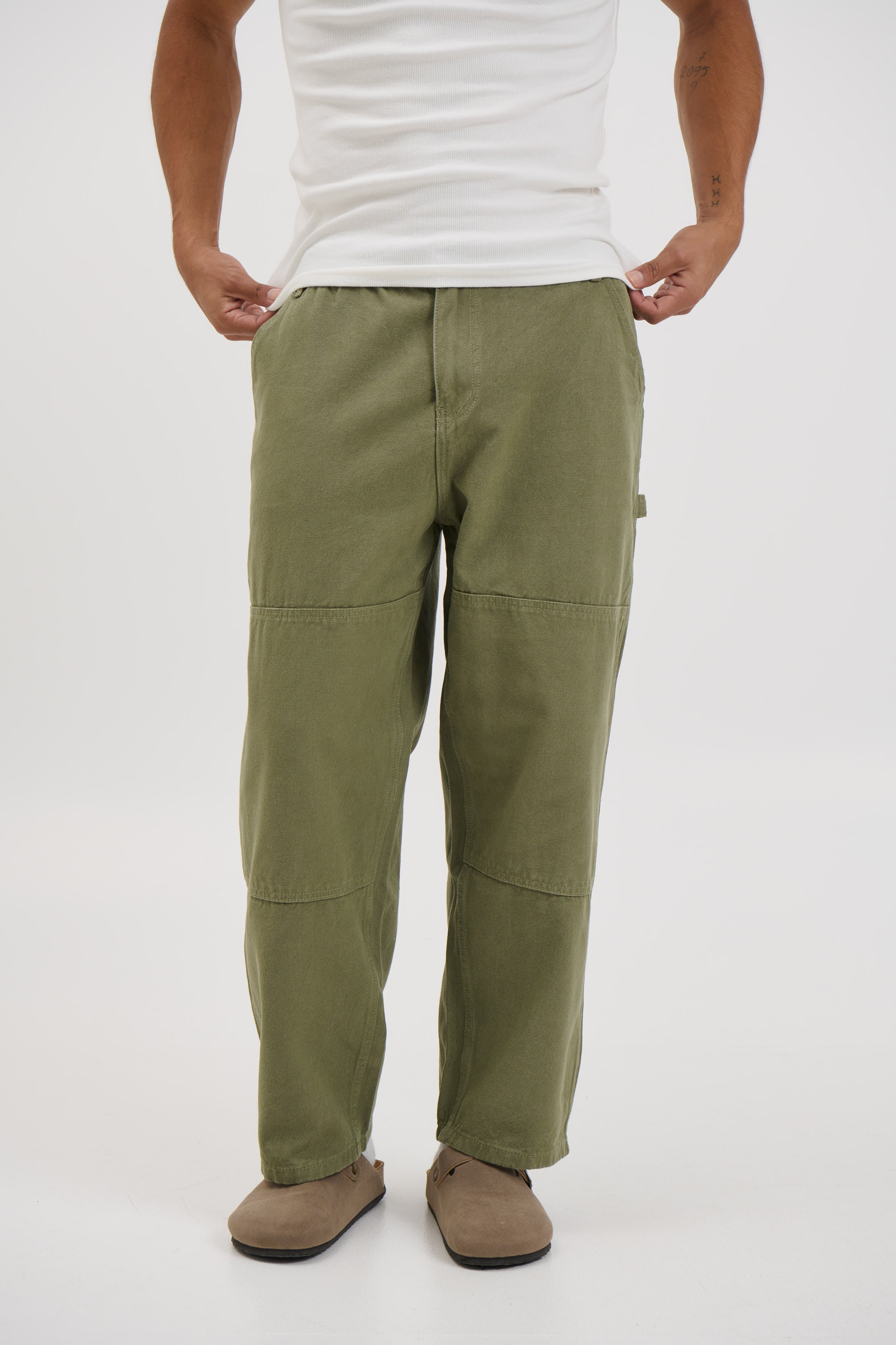 Cotton Drill Pant Army